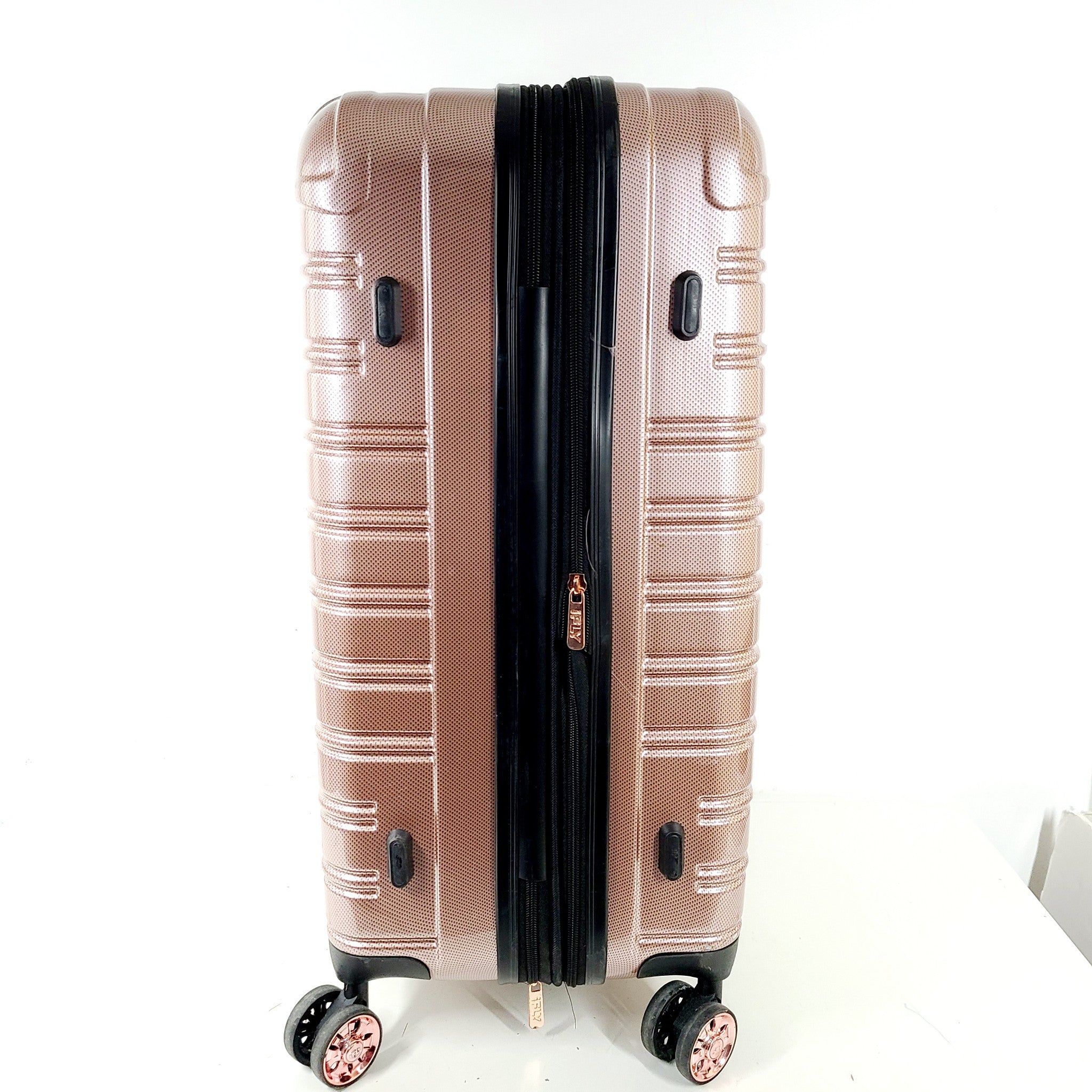 iFly 26" Spinner Hardside Fibertech Expandable Luggage Rose Gold