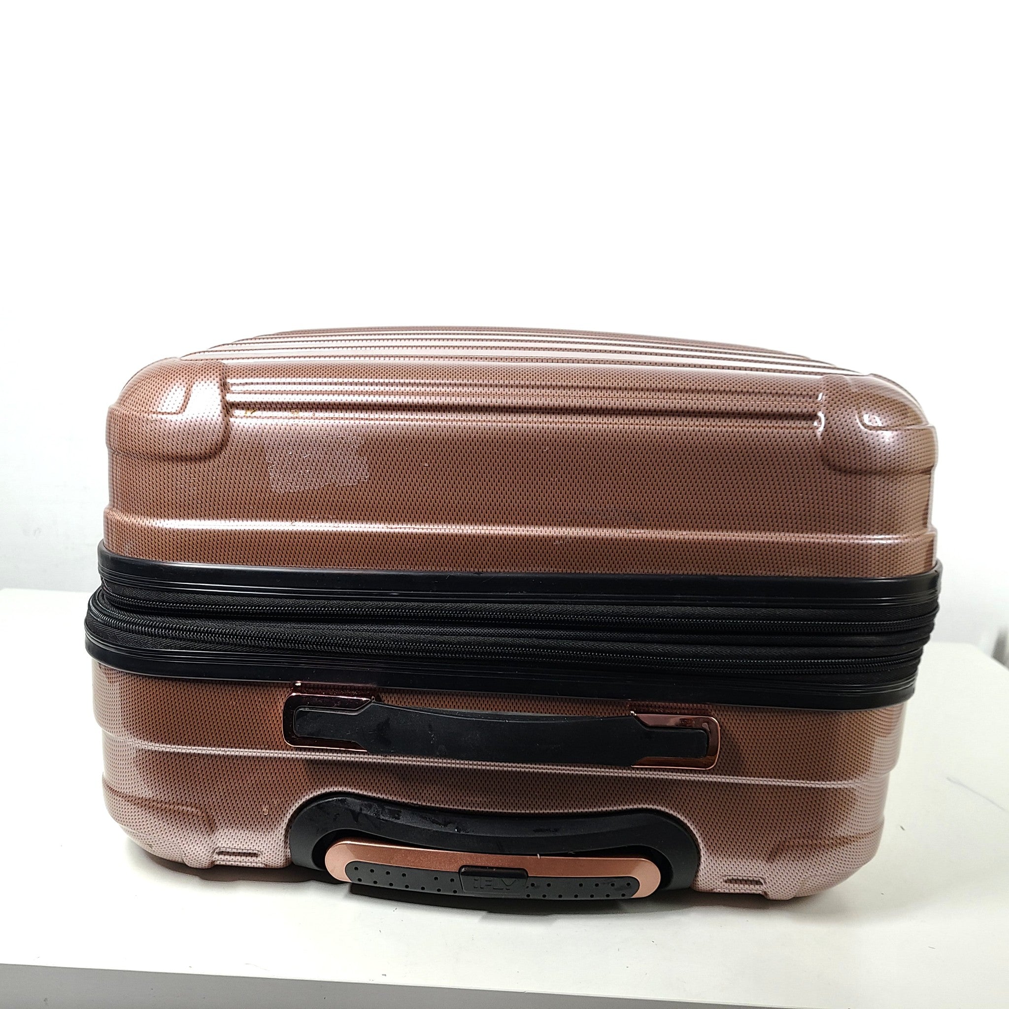 iFly 26" Spinner Hardside Fibertech Expandable Luggage Rose Gold
