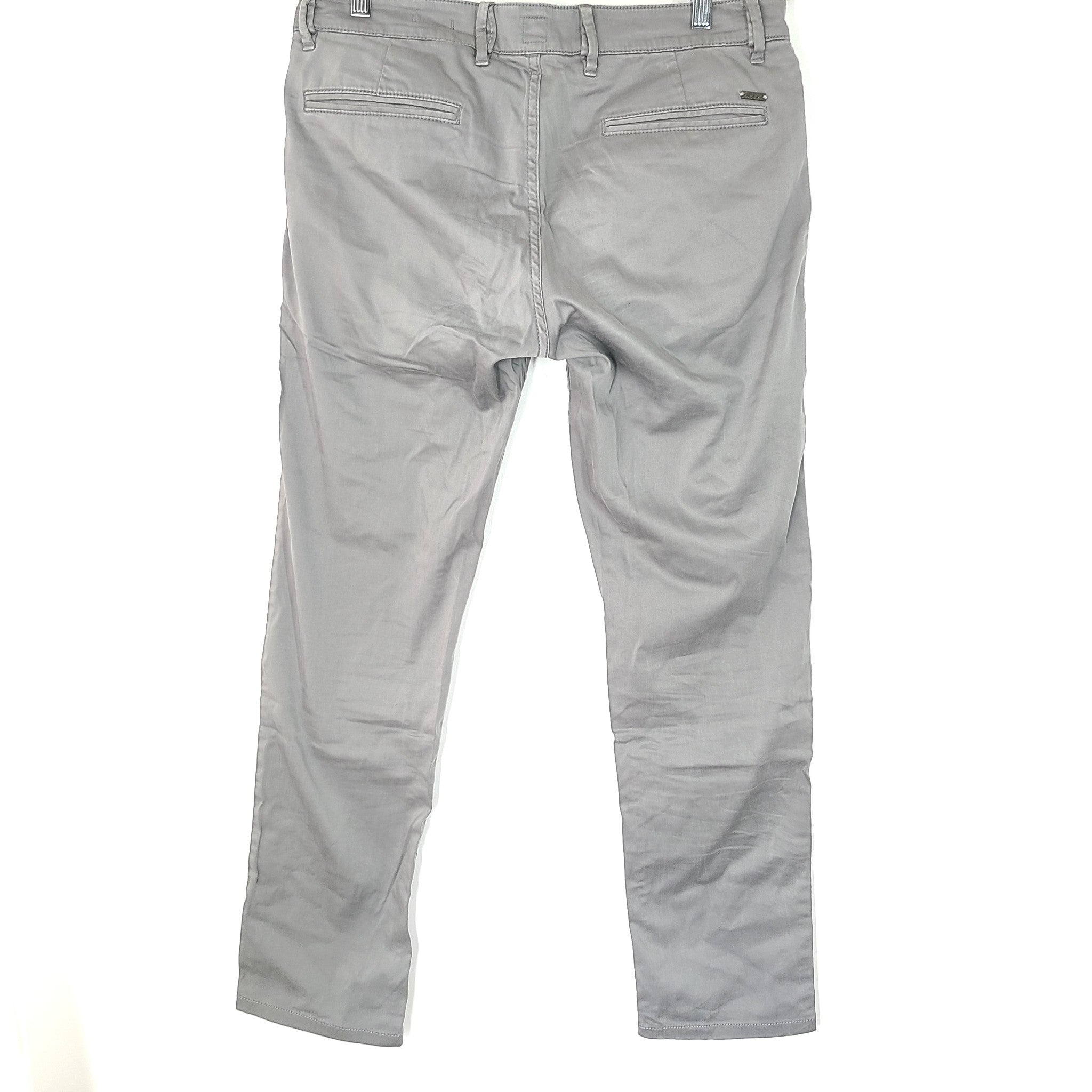 Hugo Boss Men's Chino Slim Fit Trousers Cotton Blend Pants Gray 34