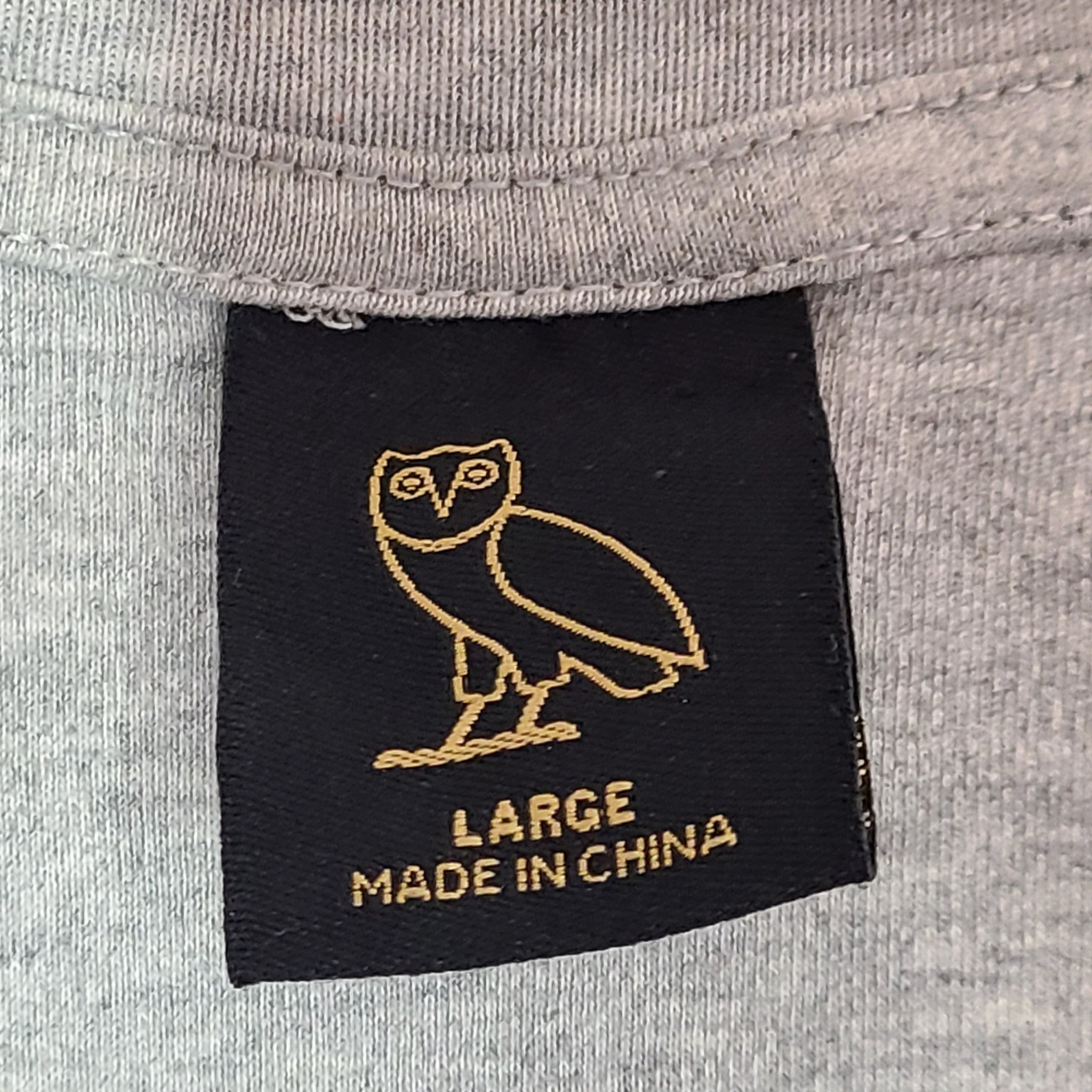 October's Very Own OVO Mid-Weight Sweatshirt French Terry Crewneck Gray Sz L