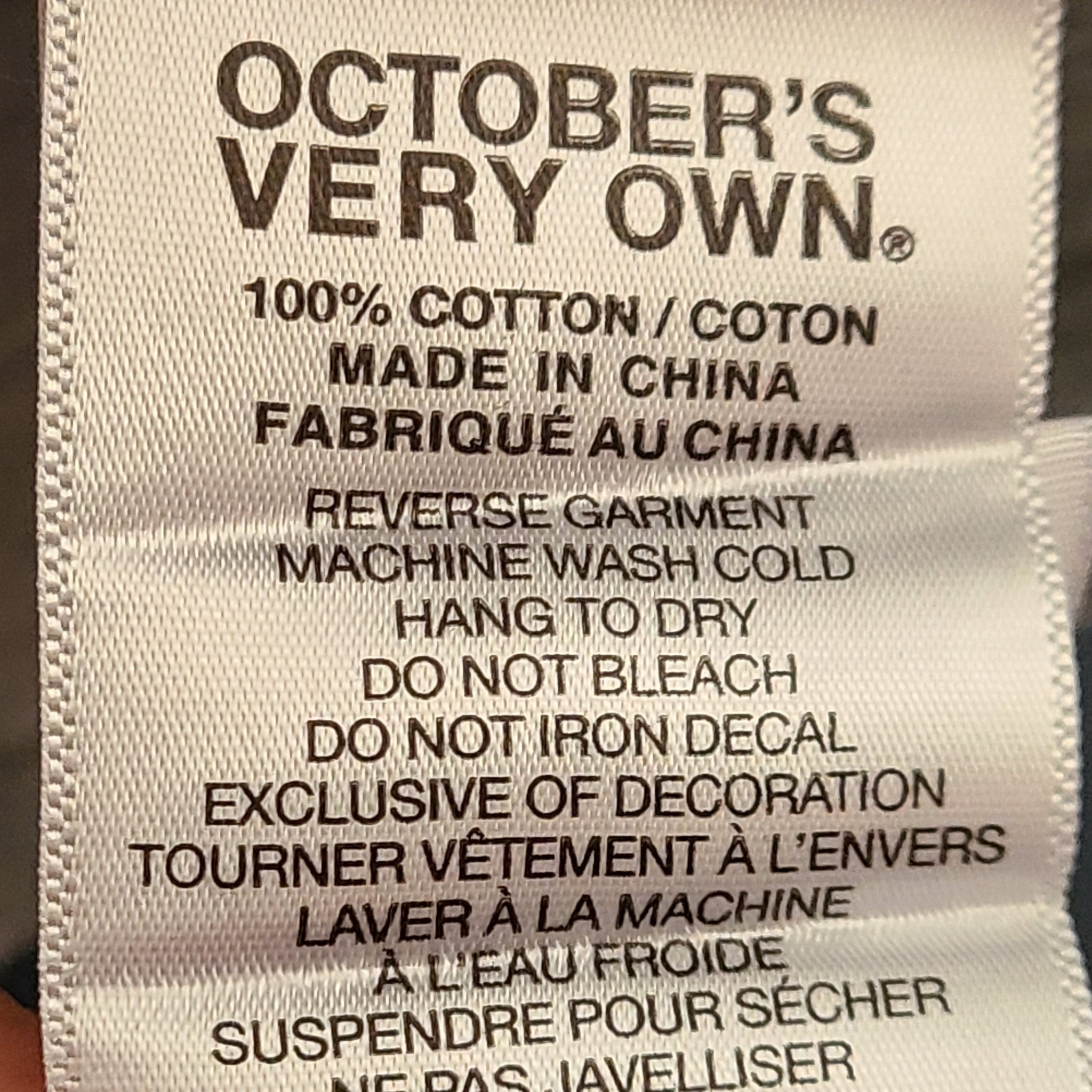 October's Very Own OVO Mid-Weight Sweatshirt French Terry Crewneck Gray Sz L