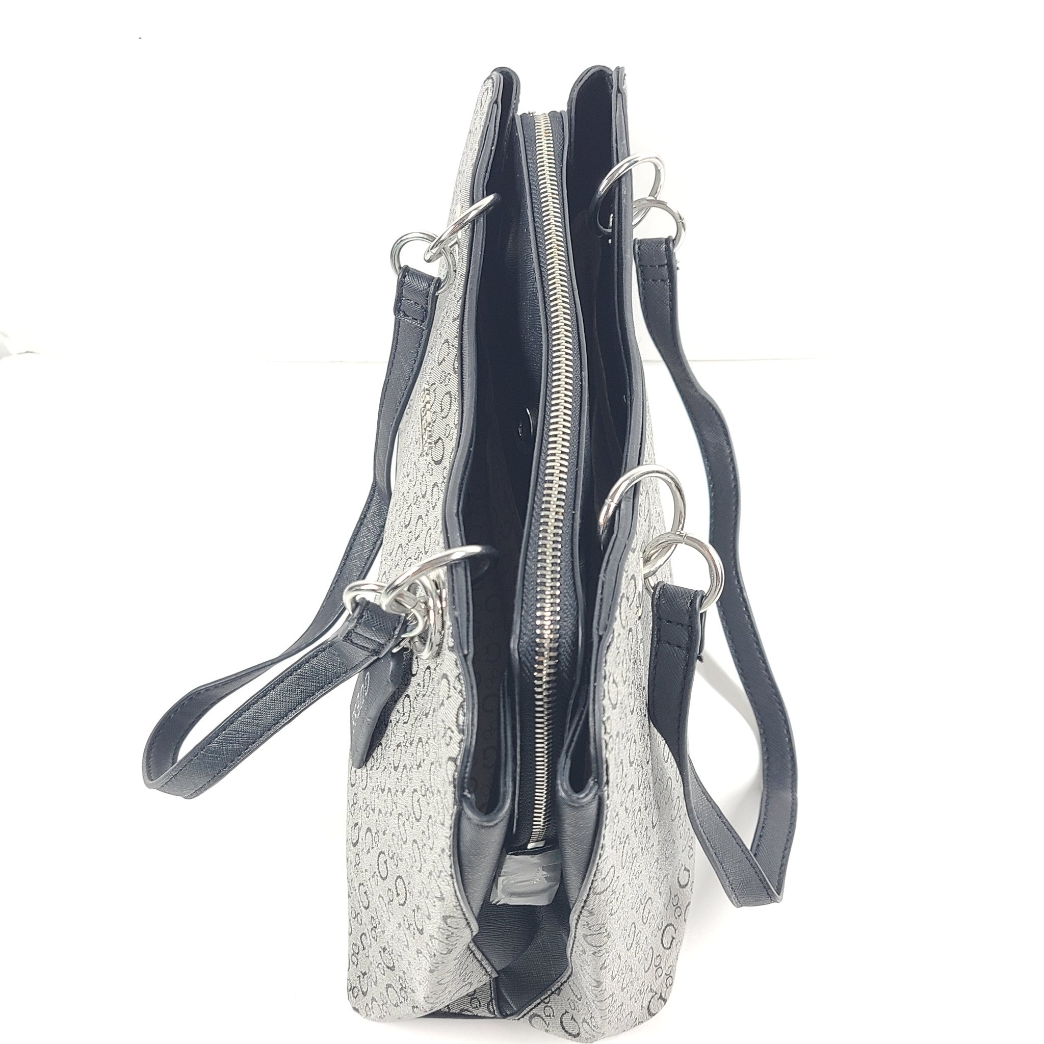 GUESS Women's Monogram Large Bag Shoulder Straps Shoulderbag SV846107 Gray NWOT