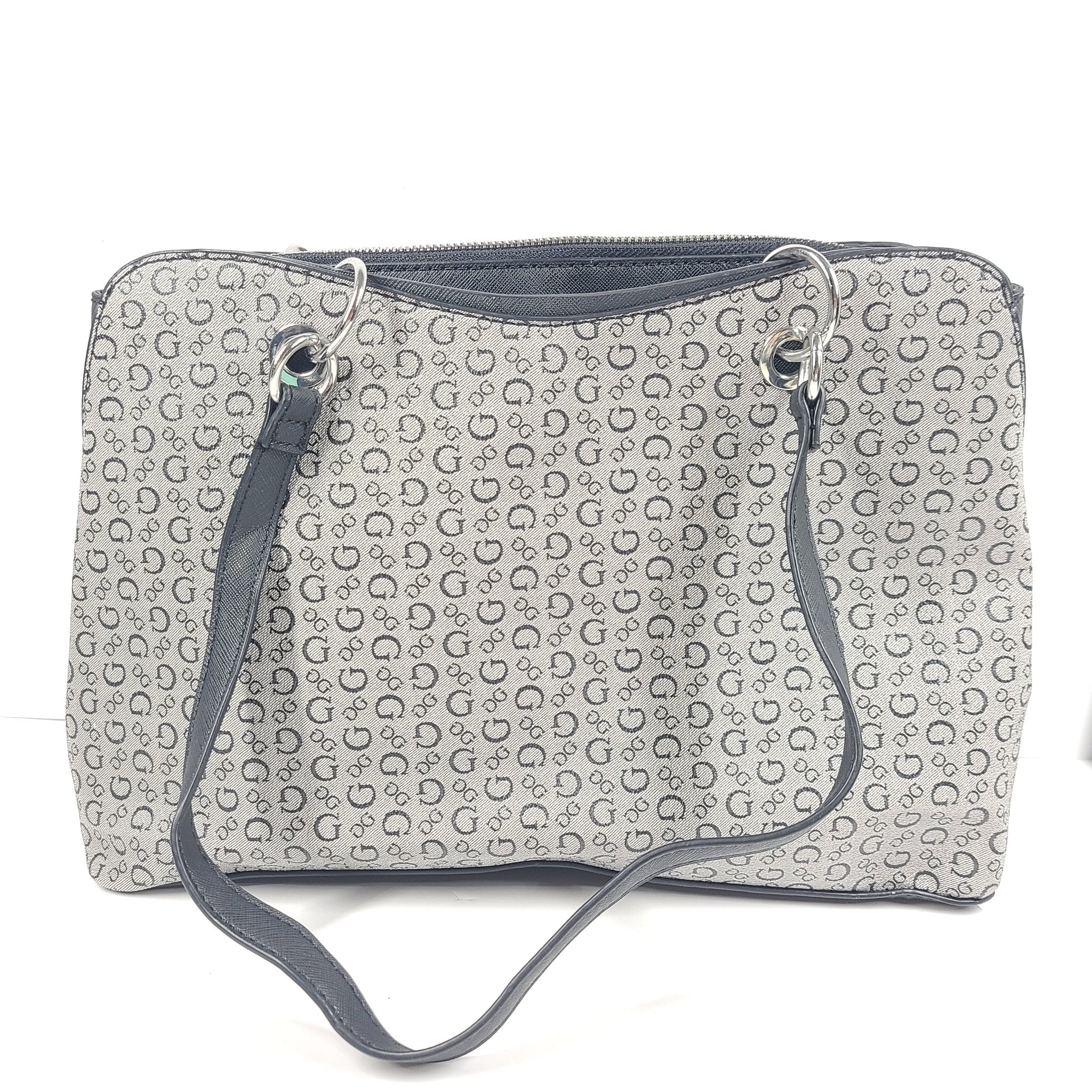 GUESS Women's Monogram Large Bag Shoulder Straps Shoulderbag SV846107 Gray NWOT