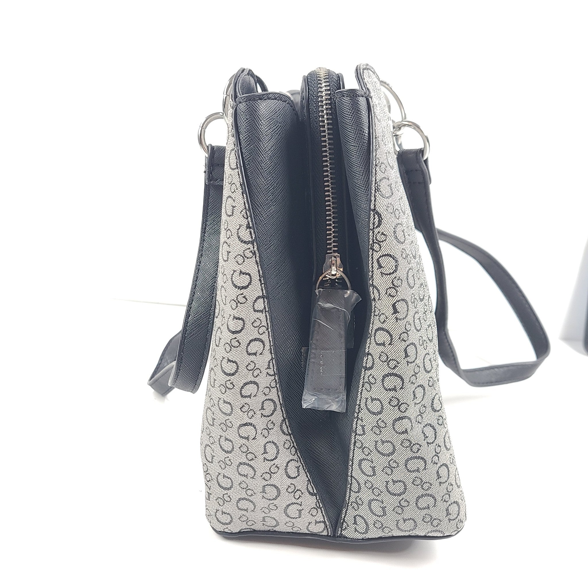 GUESS Women's Monogram Large Bag Shoulder Straps Shoulderbag SV846107 Gray NWOT