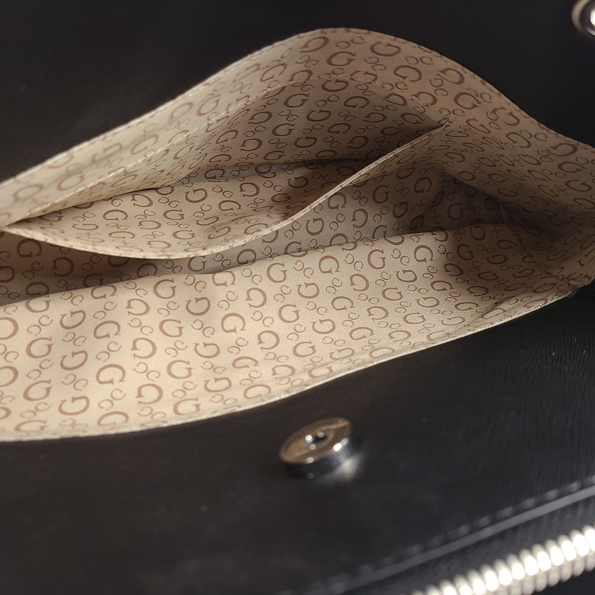GUESS Women's Monogram Large Bag Shoulder Straps Shoulderbag SV846107 Gray NWOT
