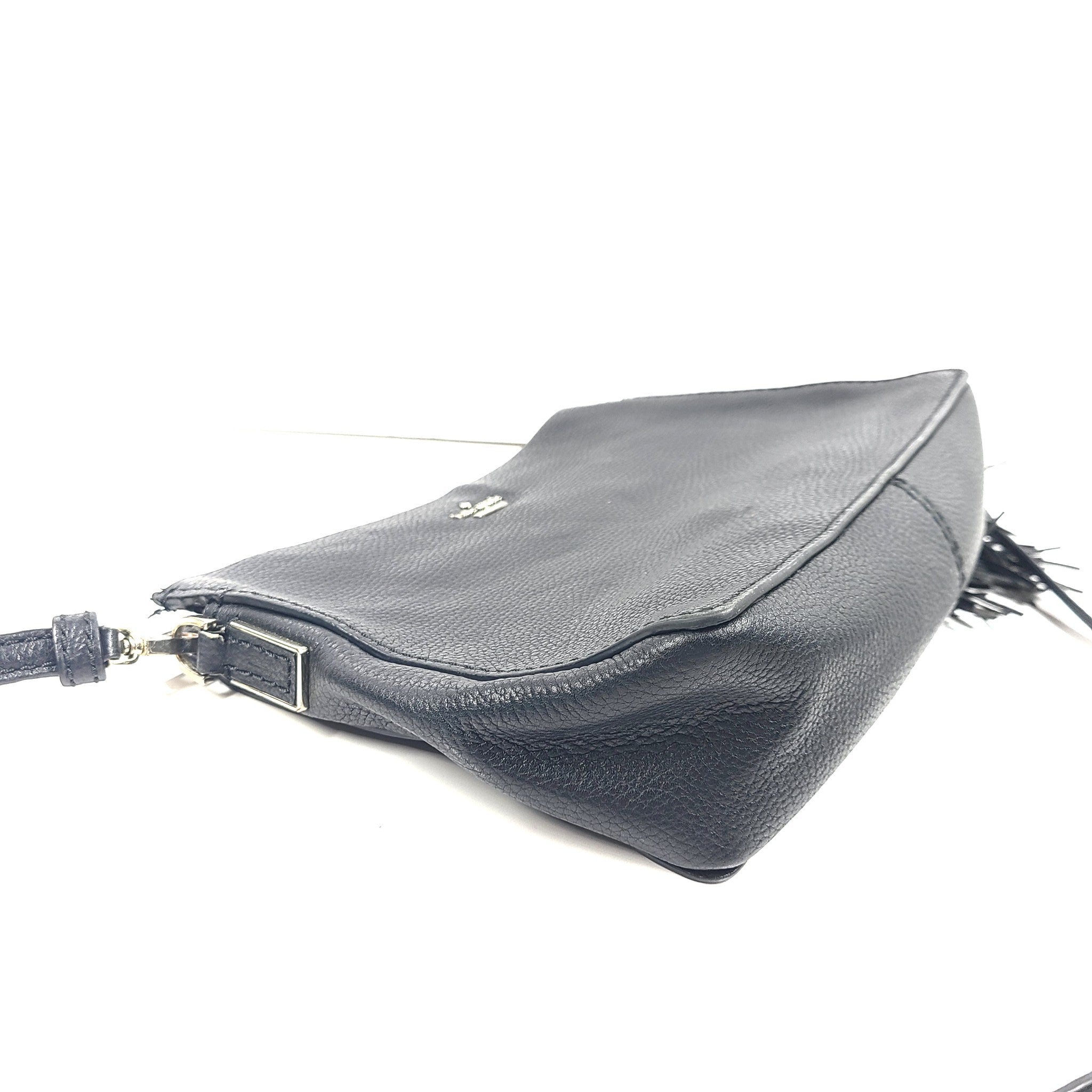 Kate Spade Naomi Crossbody Bag Black Pebbled Leather w/ Tassel WKRU5781