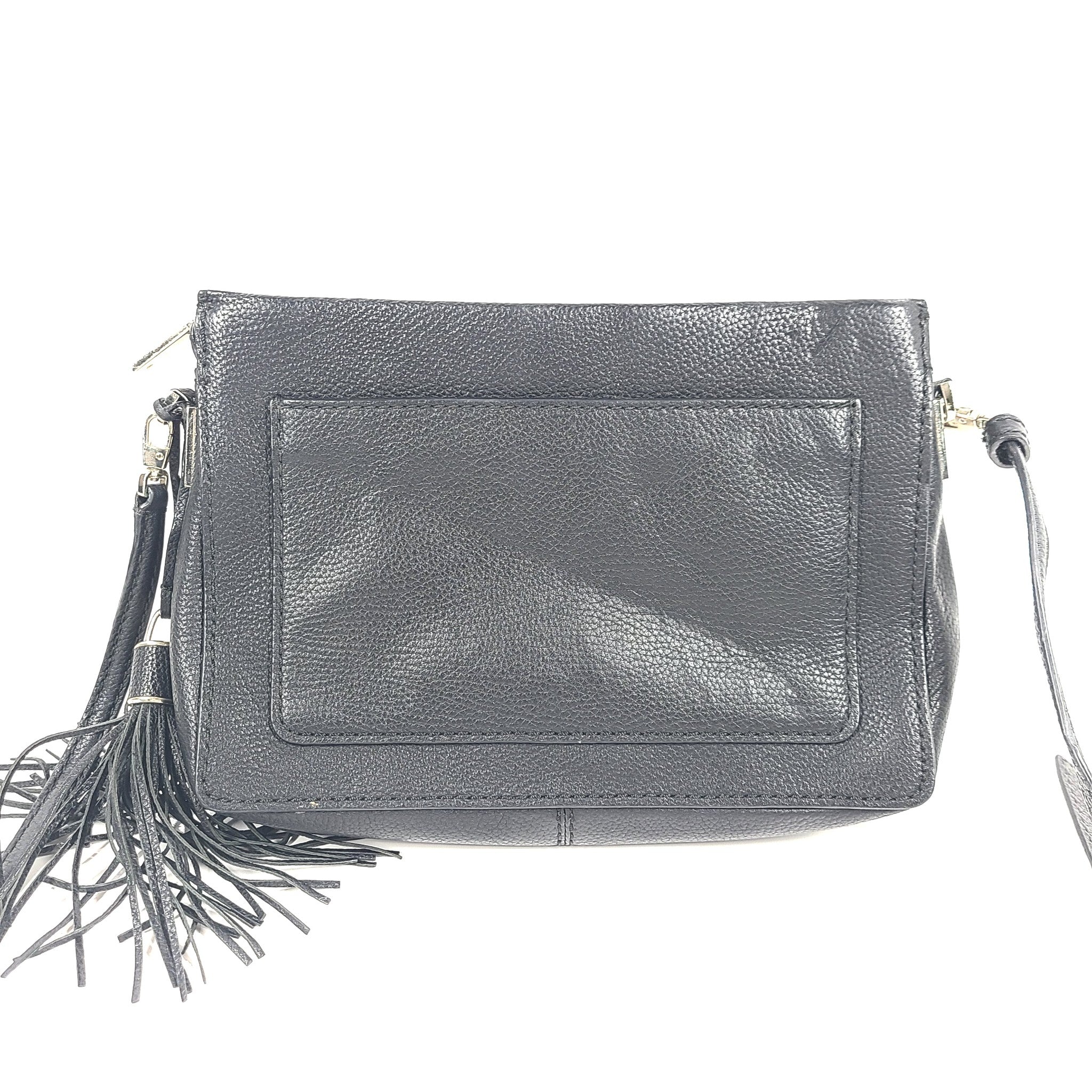 Kate Spade Naomi Crossbody Bag Black Pebbled Leather w/ Tassel WKRU5781