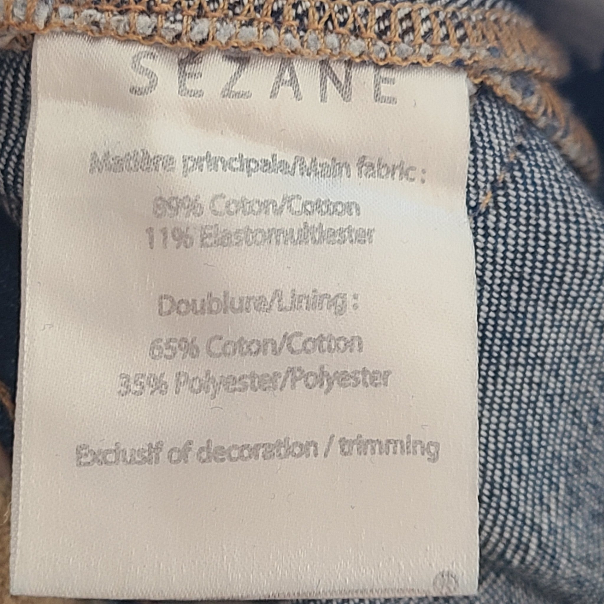 Sezane L'iconique Droit Iconic Straight Denim Jeans High Rise Medium Blue Sz 26