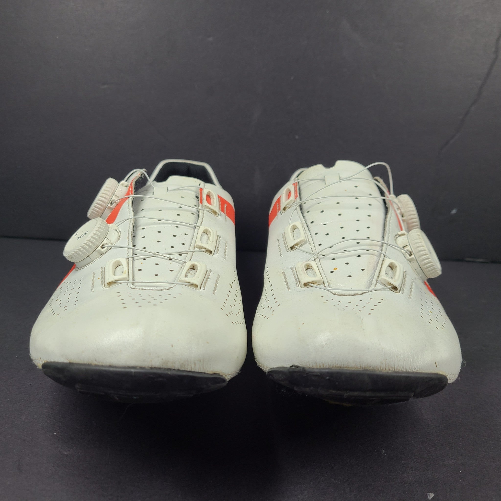 Nimbl Ultimate Pro Men's Road Cycling Shoes White Red Maple Leaf  Sz 11 READ