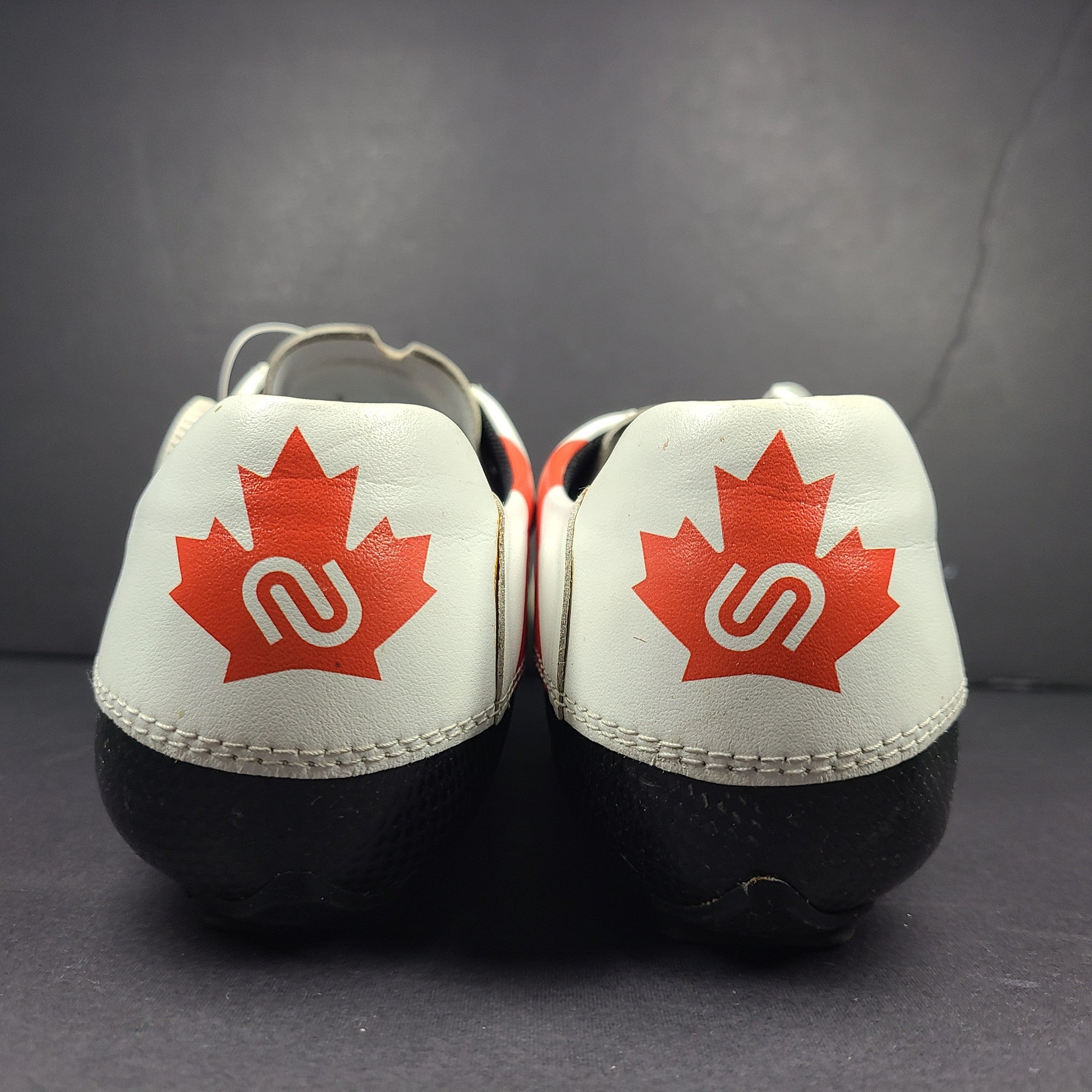 Nimbl Ultimate Pro Men's Road Cycling Shoes White Red Maple Leaf  Sz 11 READ