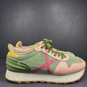 Munich Women's Massana Sky 167 Platform Sneakers Shoes Green Pink Sz 5.5