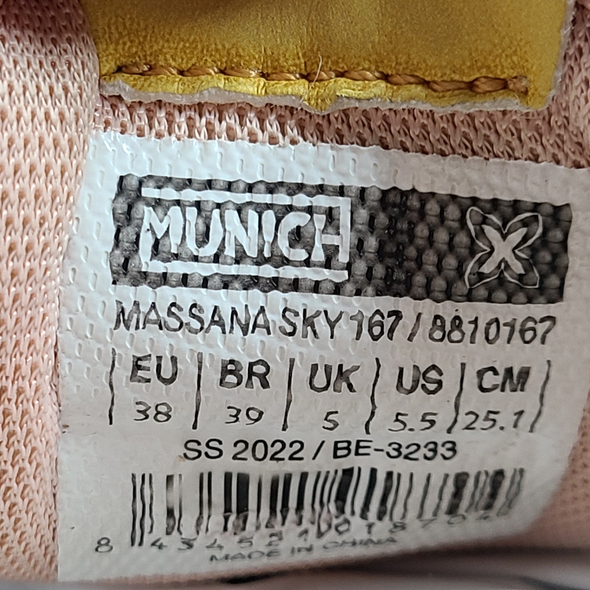 Munich Women's Massana Sky 167 Platform Sneakers Shoes Green Pink Sz 5.5