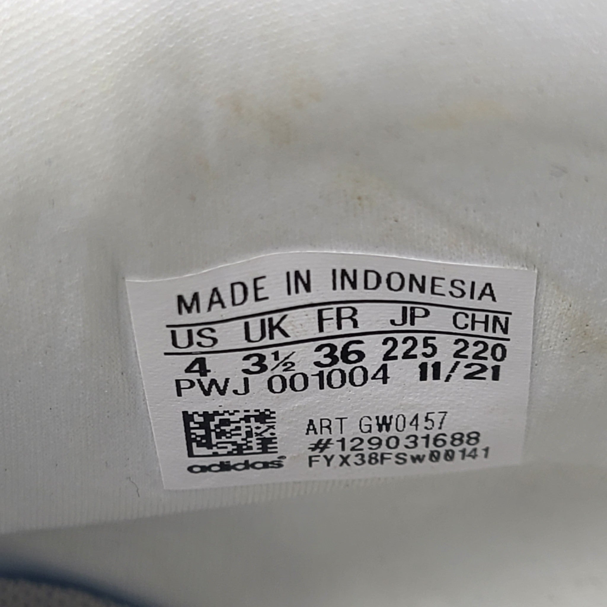 Adidas Kids' Postmove Mid J GW0457 Sneakers Shoes Cloud White Sz 4