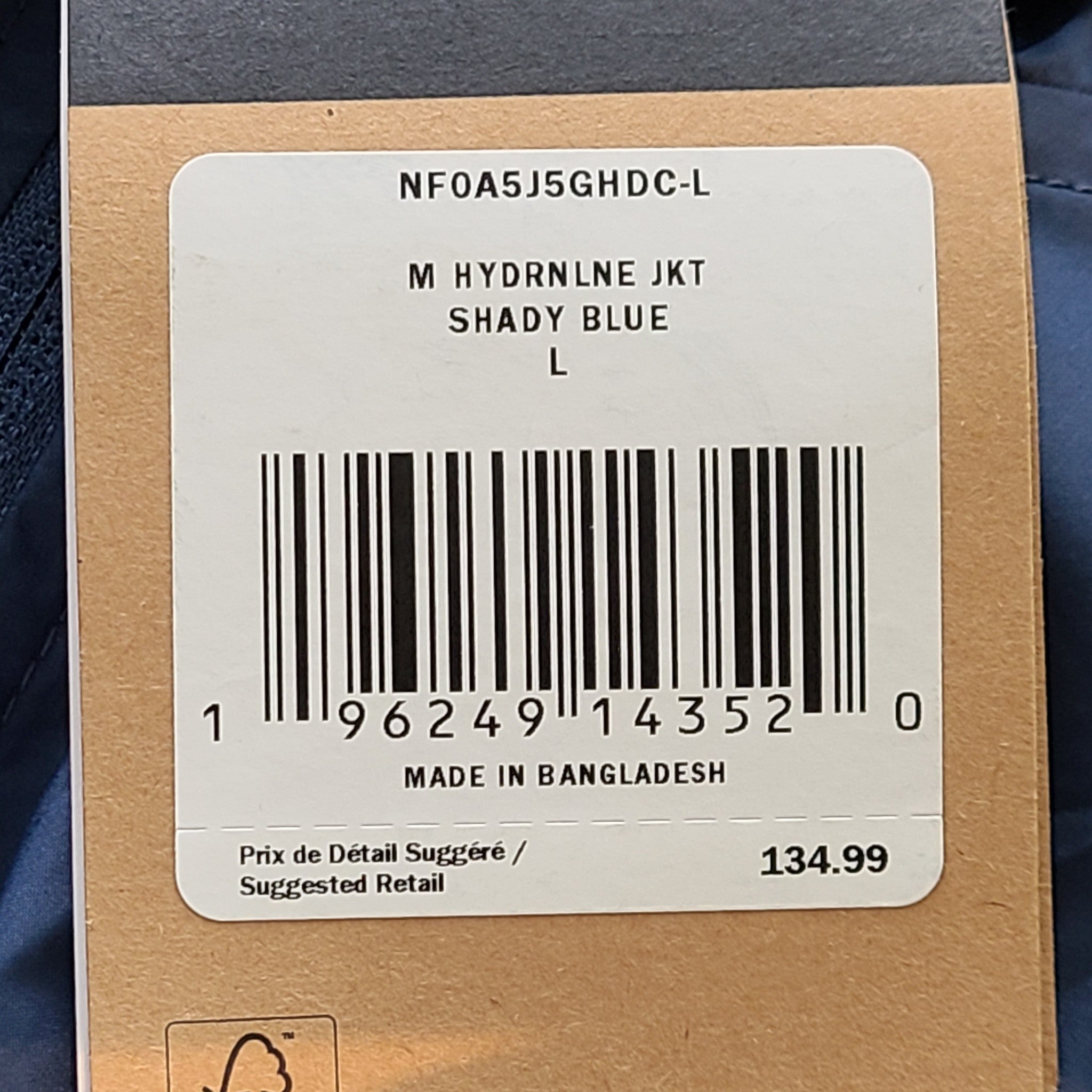 The North Face TNF Men's Hydrenaline 2000 Jacket WindWall Hooded Blue L