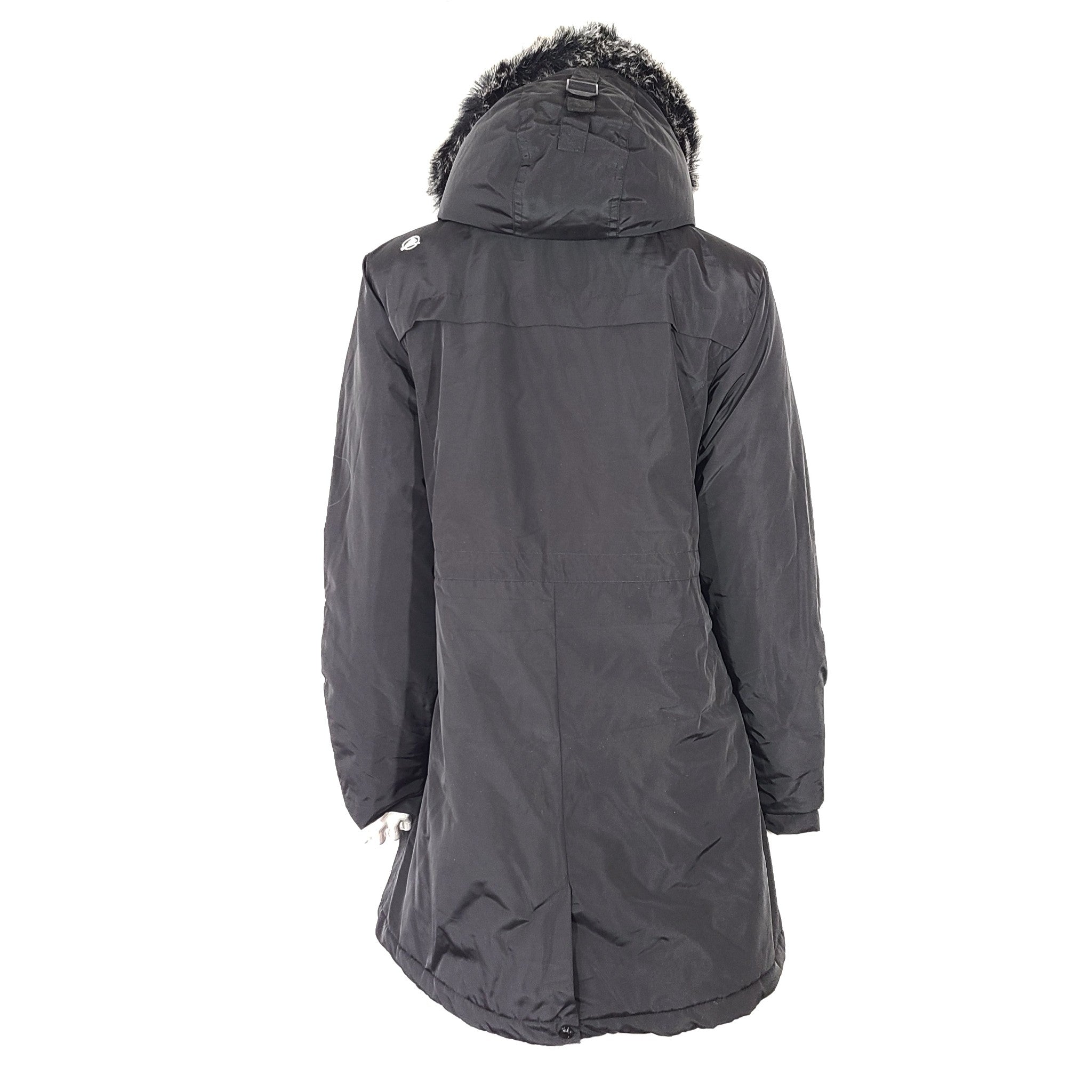 Conifere Picea Winter Parka Waterproof Windproof Hooded Faux Soft Fur Warm Black