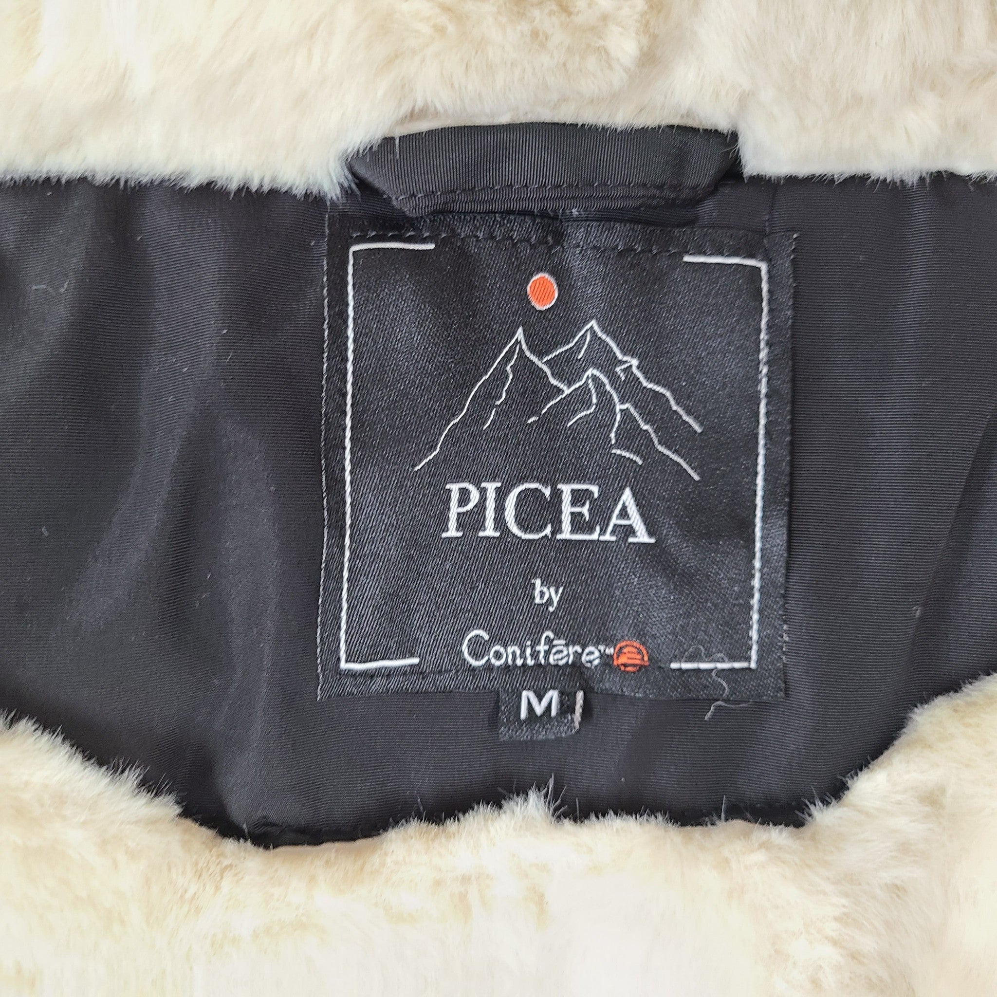 Conifere Picea Winter Parka Waterproof Windproof Hooded Faux Soft Fur Warm Black