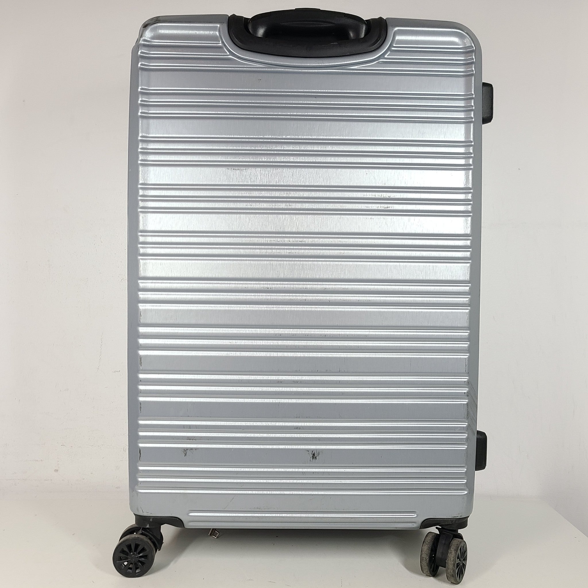 3 Pc Set Heys 21"/ 26"/ 29" Spinner Luggage Hardside Expandable TSA Lock Silver