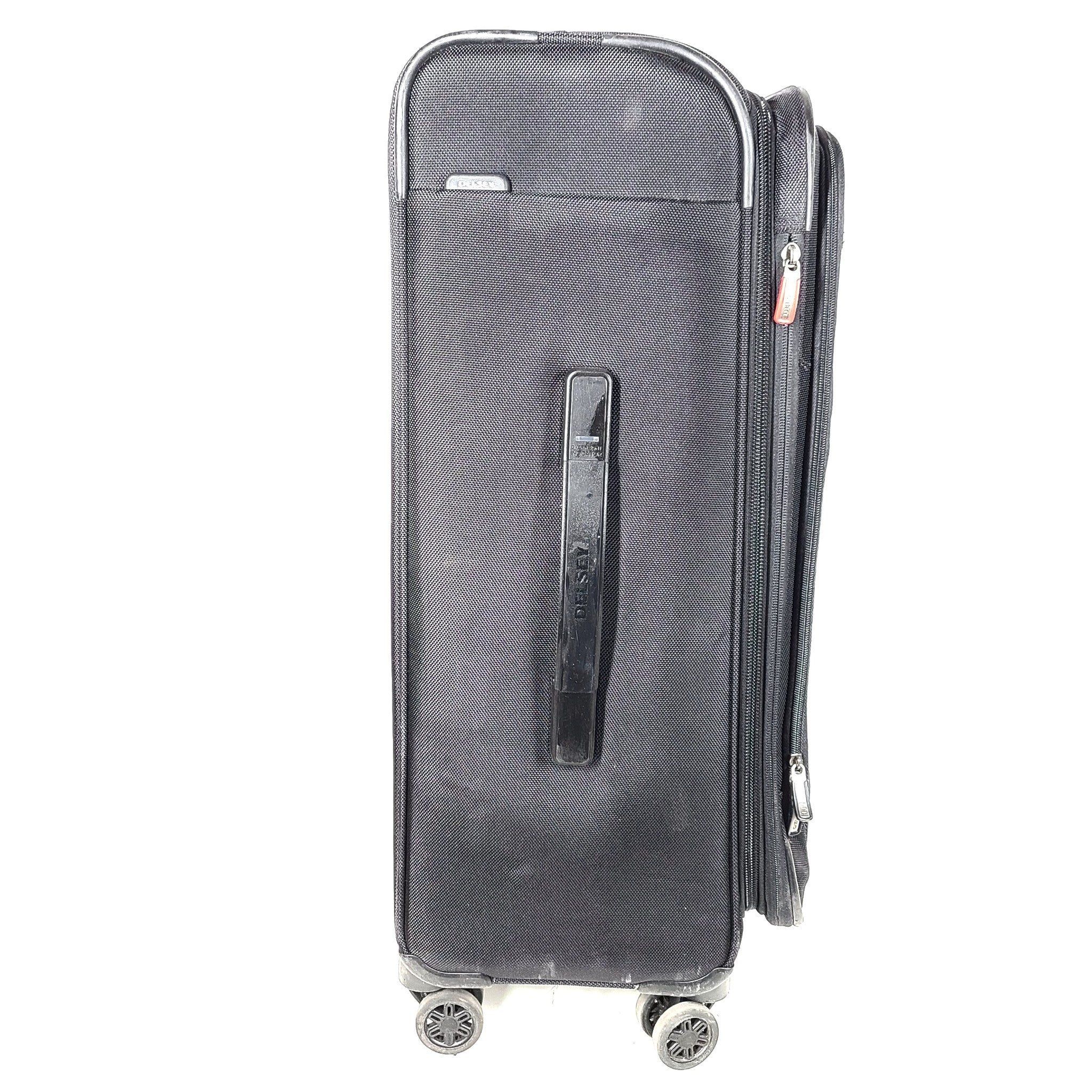 Delsey 27" Spinner Luggage Lightweight Soft Case Expandable Multi Pockets Black