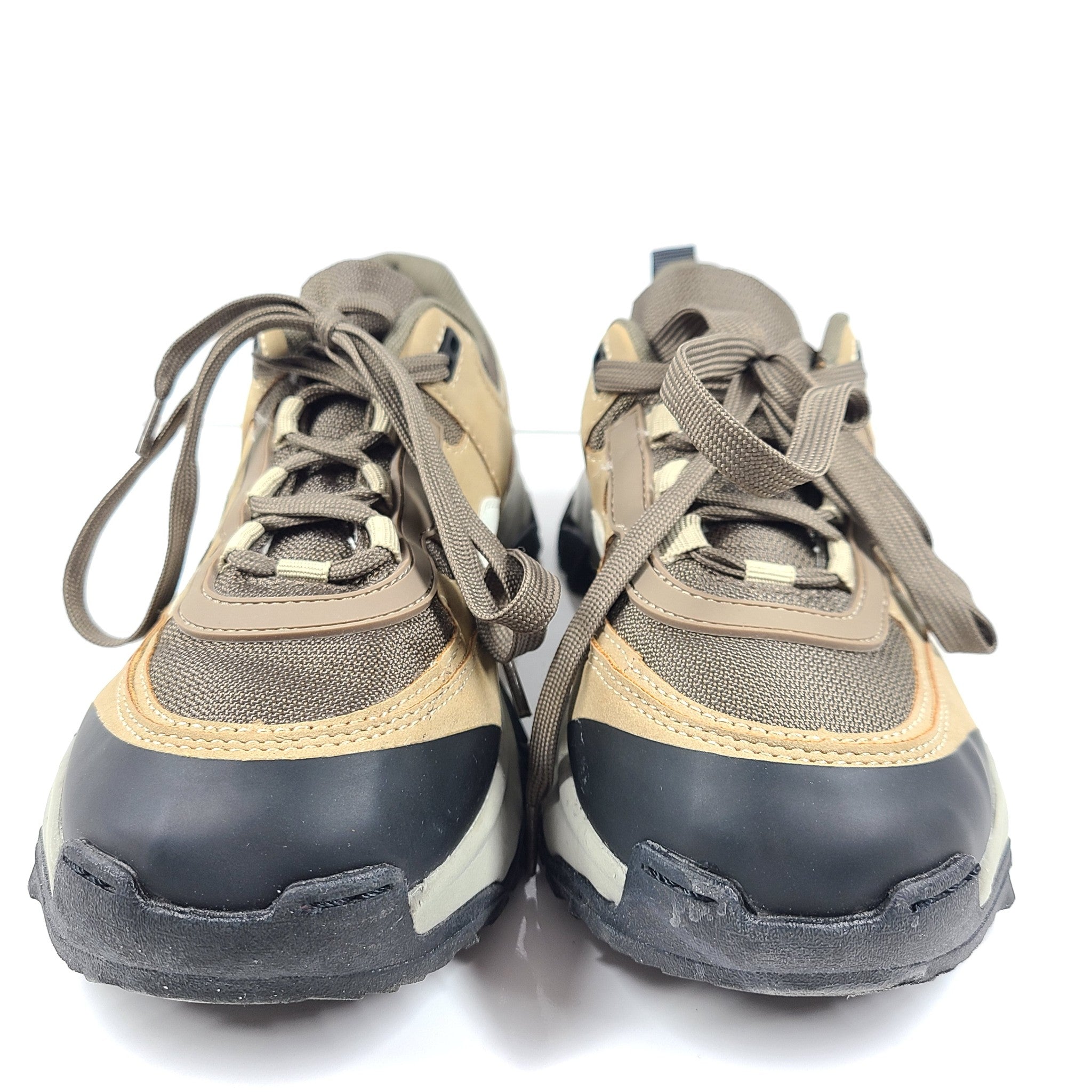 Zara Women's Platform Sneakers Memory Foam Comfort Tan/Beige Sz 6.5
