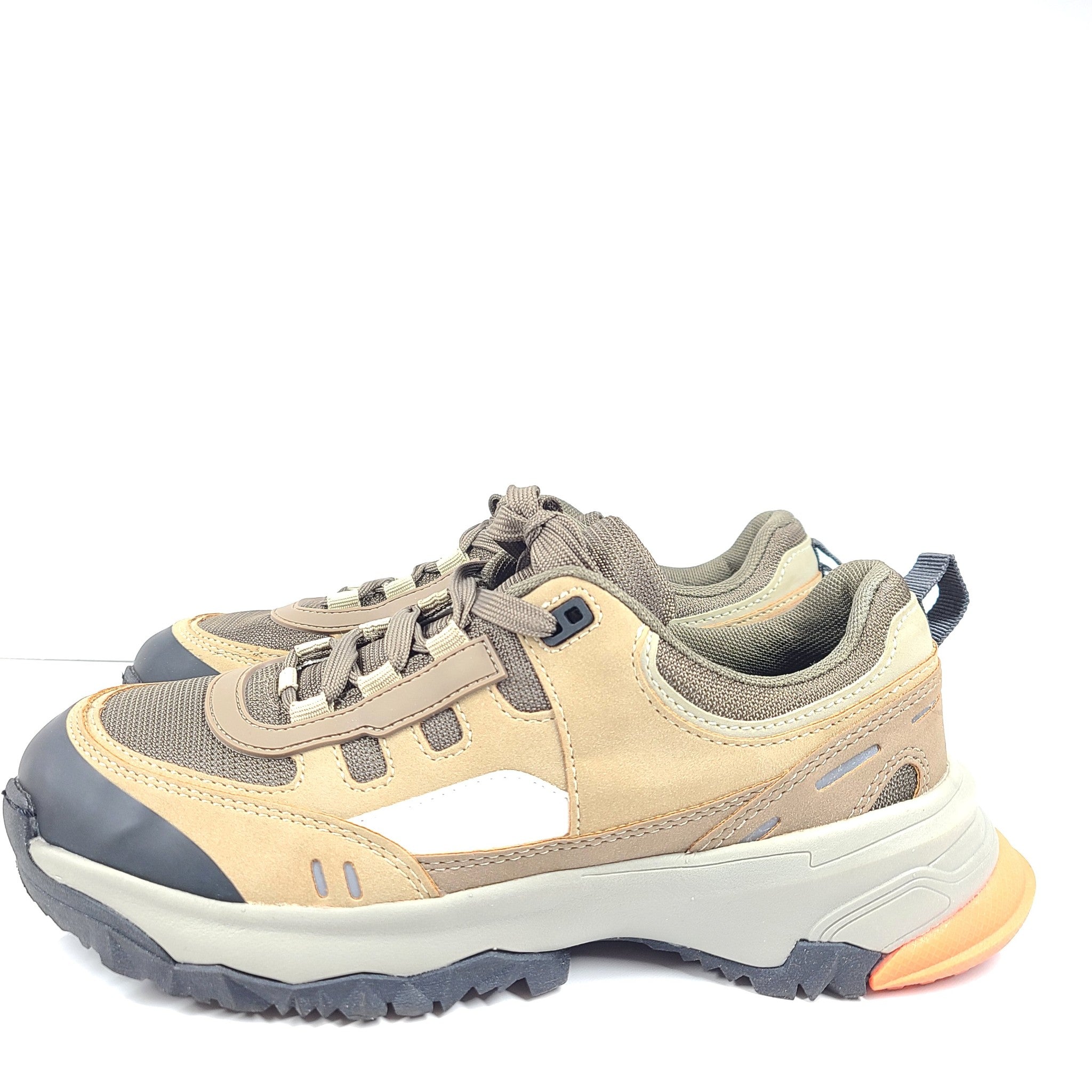Zara Women's Platform Sneakers Memory Foam Comfort Tan/Beige Sz 6.5