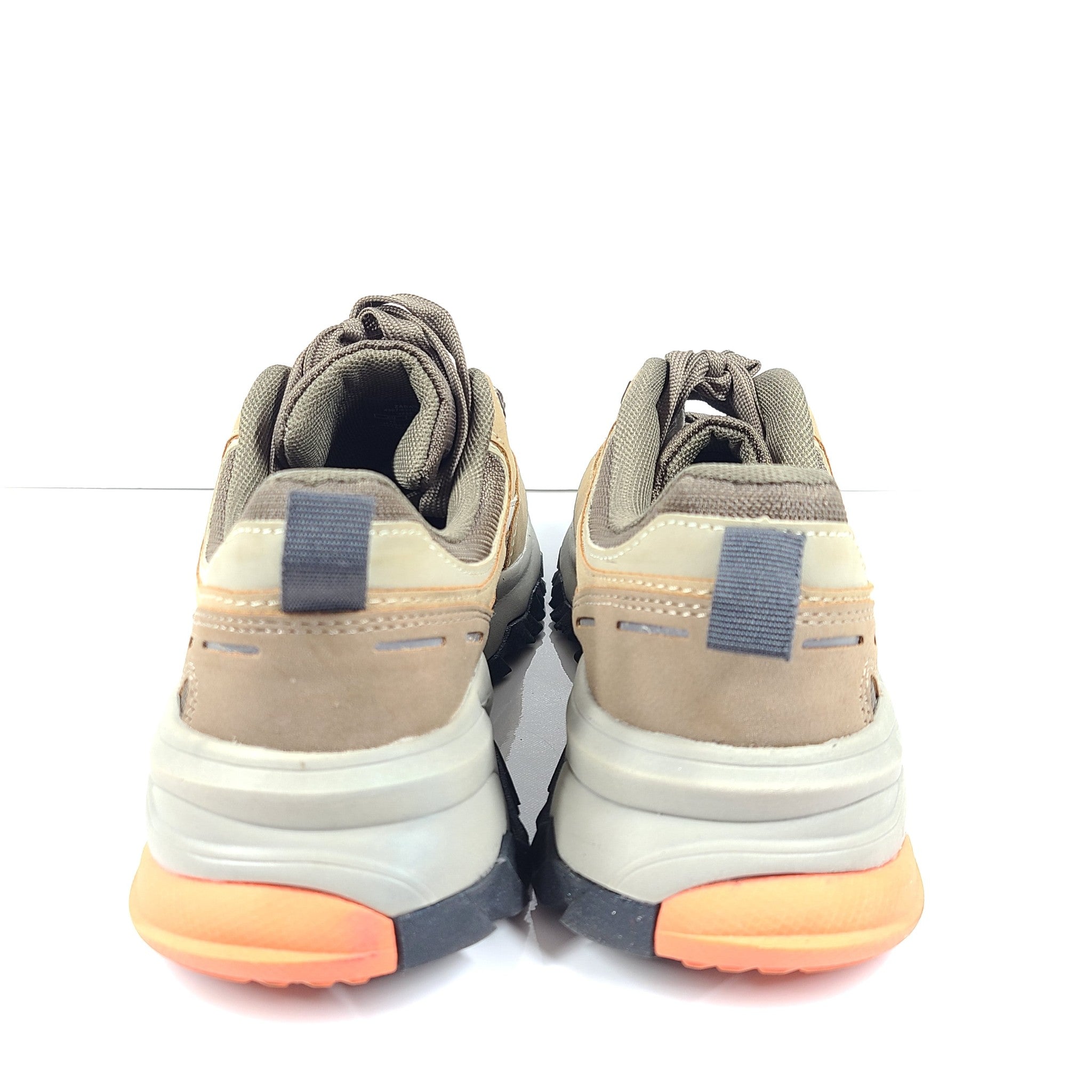 Zara Women's Platform Sneakers Memory Foam Comfort Tan/Beige Sz 6.5