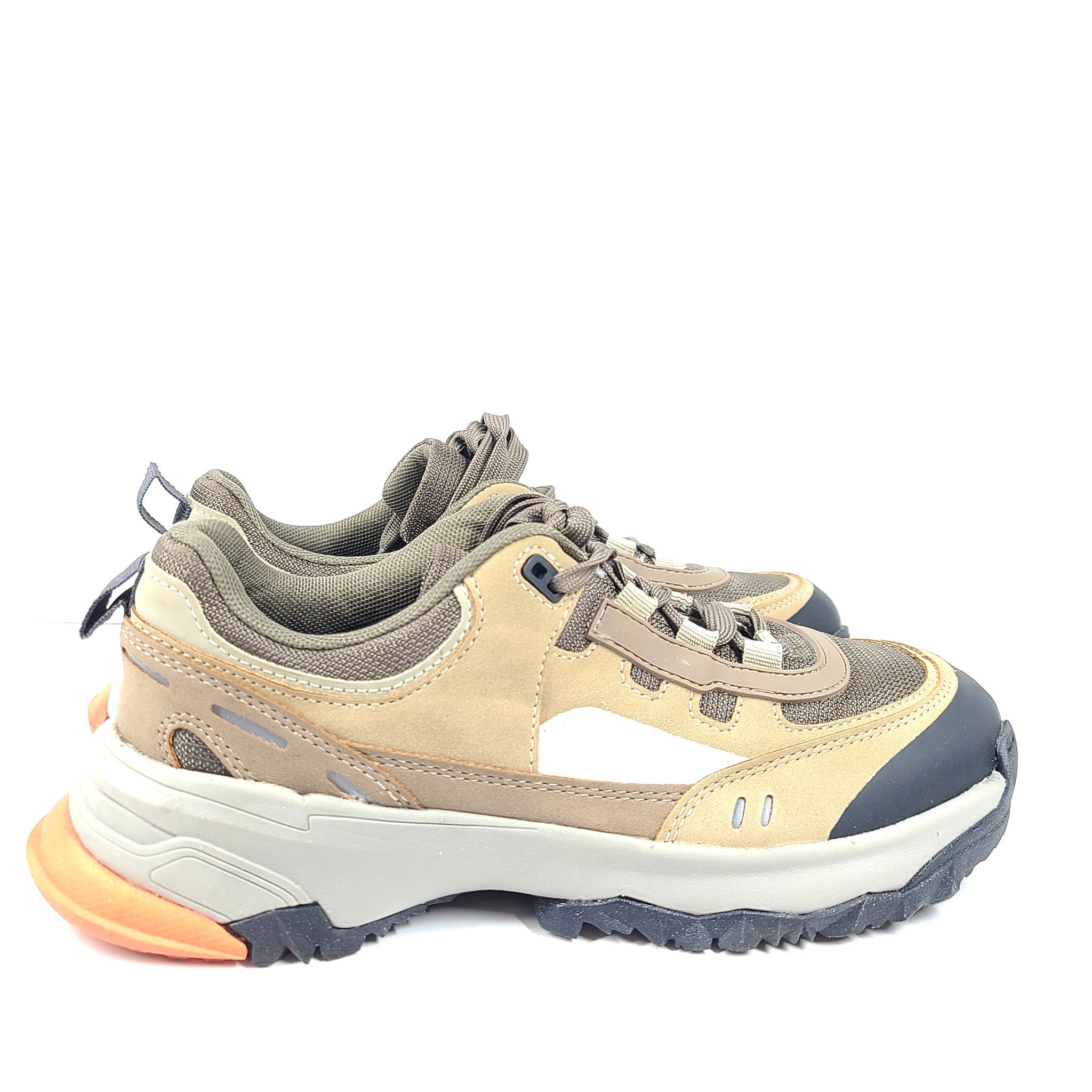 Zara Women's Platform Sneakers Memory Foam Comfort Tan/Beige Sz 6.5