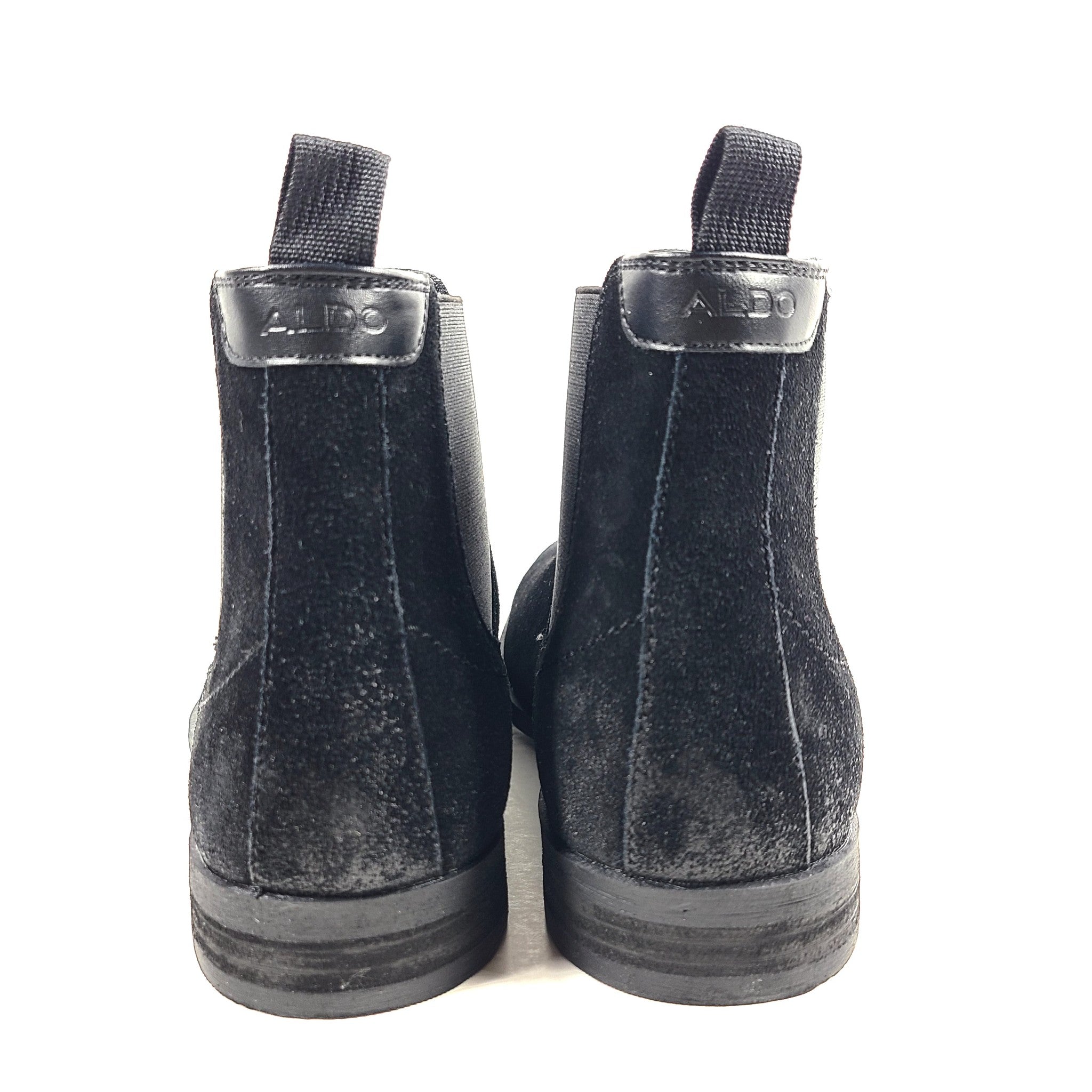 Aldo Men's Brodyx Chelsea Boot Suede Leather Ankle Boots Black US 10