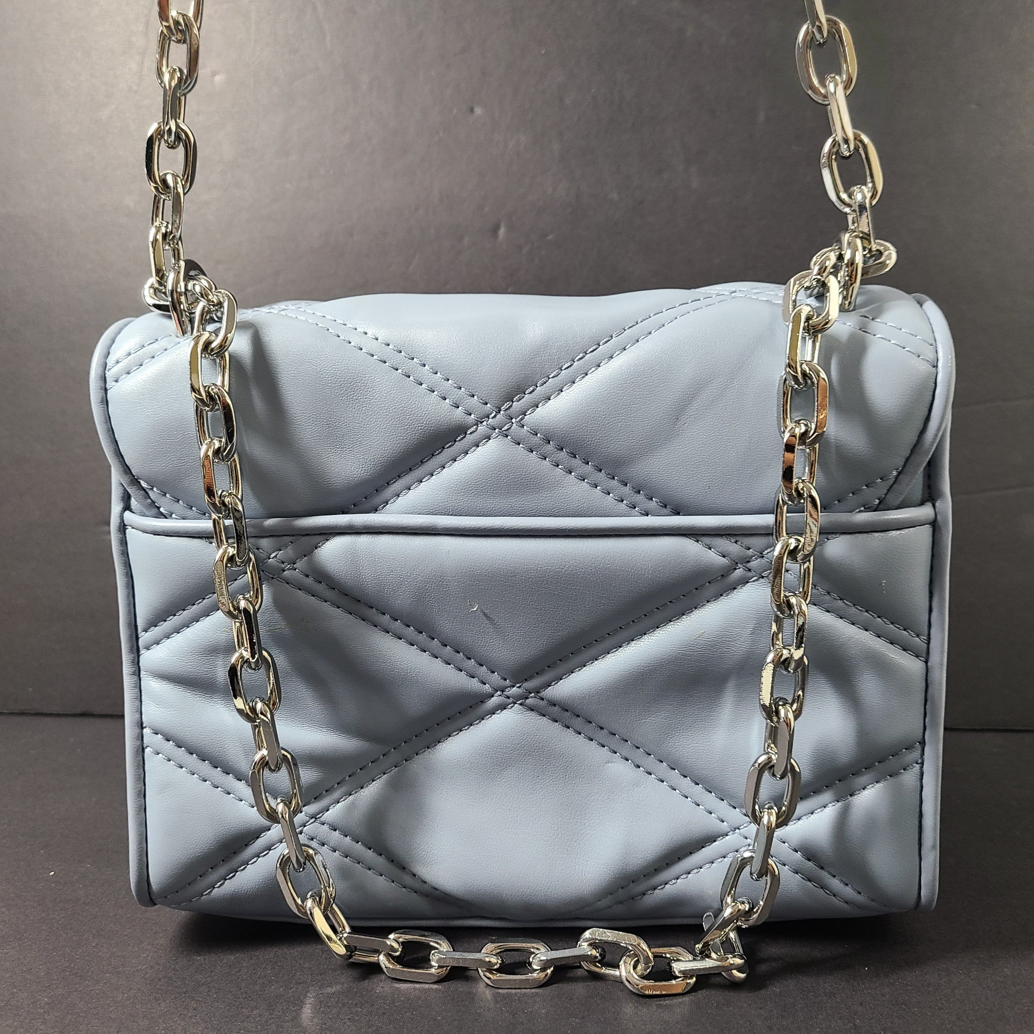 Michael Kors Serena Medium Flap Convertible Shoulder Crossbody Bag Pale Blue