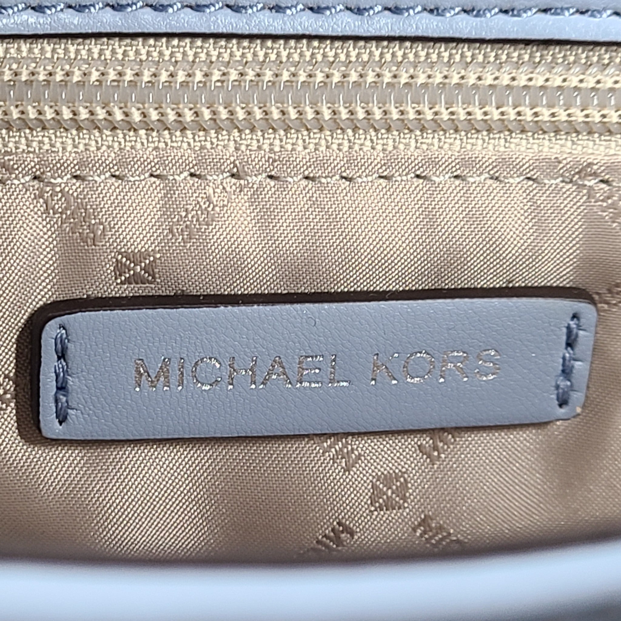 Michael Kors Serena Medium Flap Convertible Shoulder Crossbody Bag Pale Blue