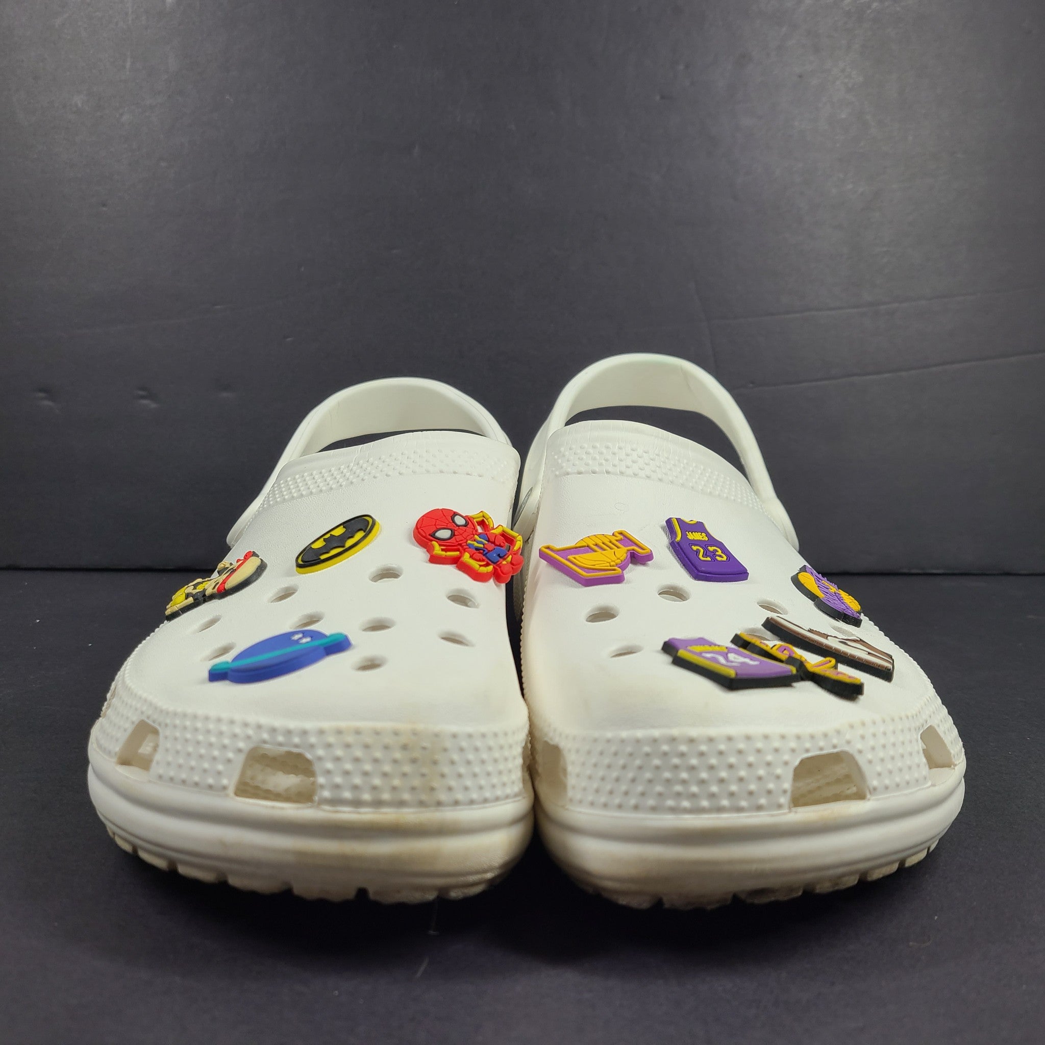 Crocs Men's Classic Clogs Slides With Jibbitz Loafers Sandals White Sz M 11