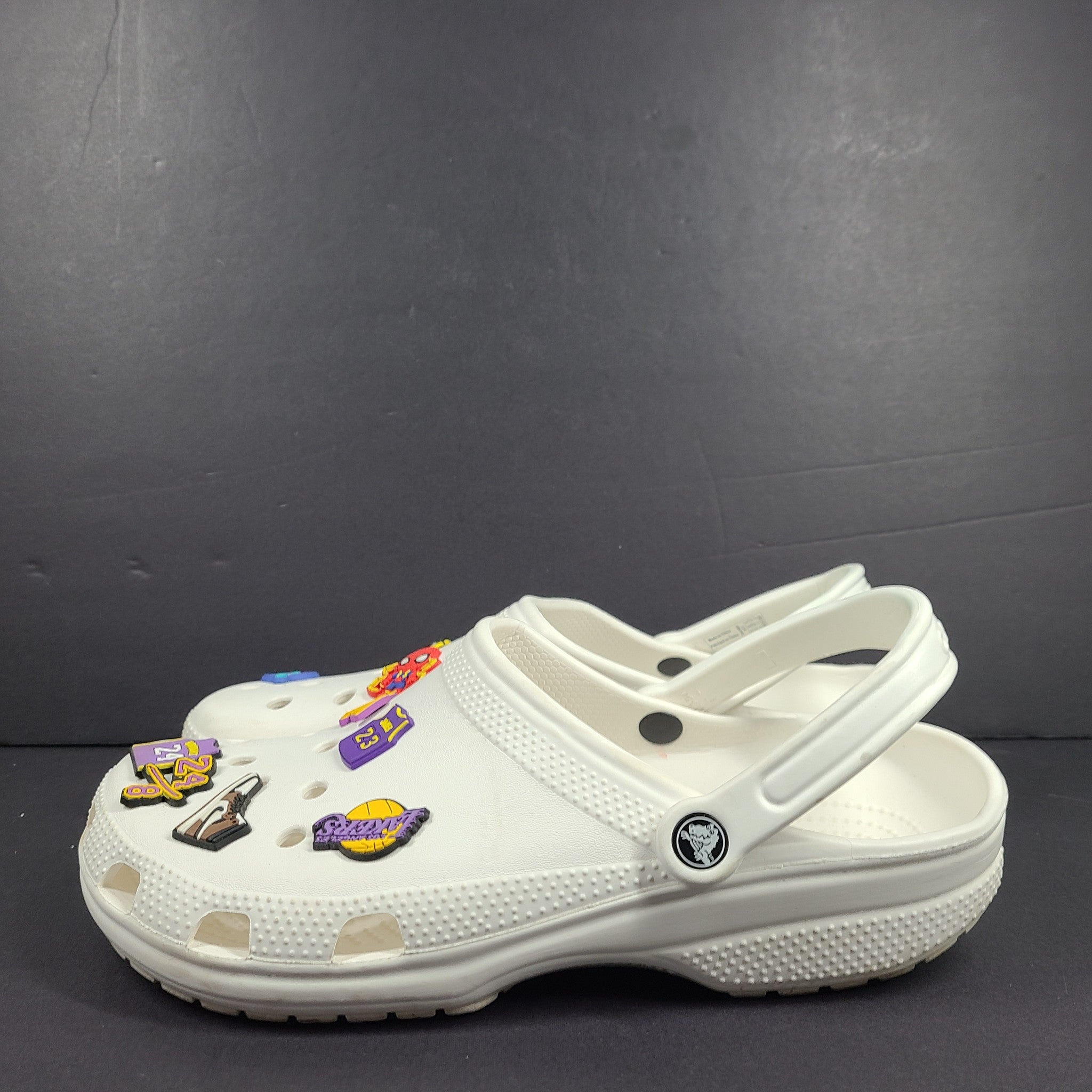 Crocs Men's Classic Clogs Slides With Jibbitz Loafers Sandals White Sz M 11