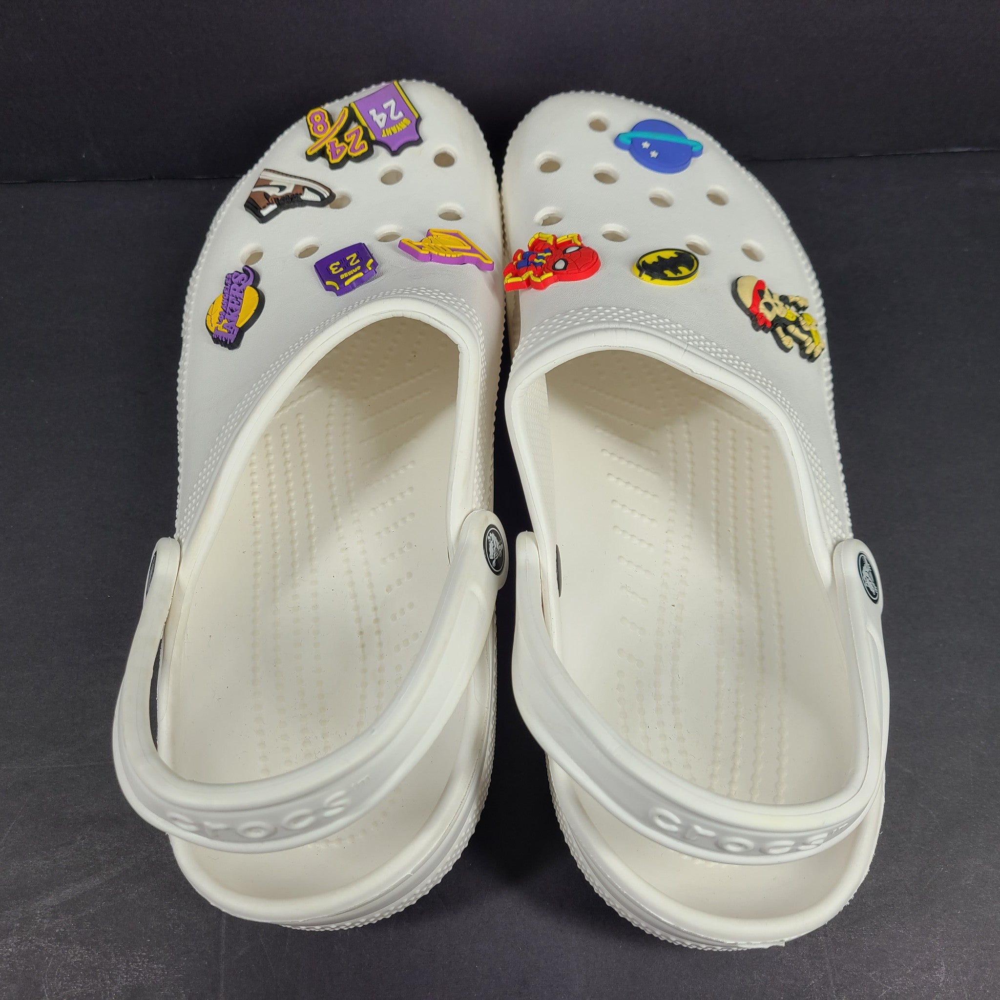 Crocs Men's Classic Clogs Slides With Jibbitz Loafers Sandals White Sz M 11