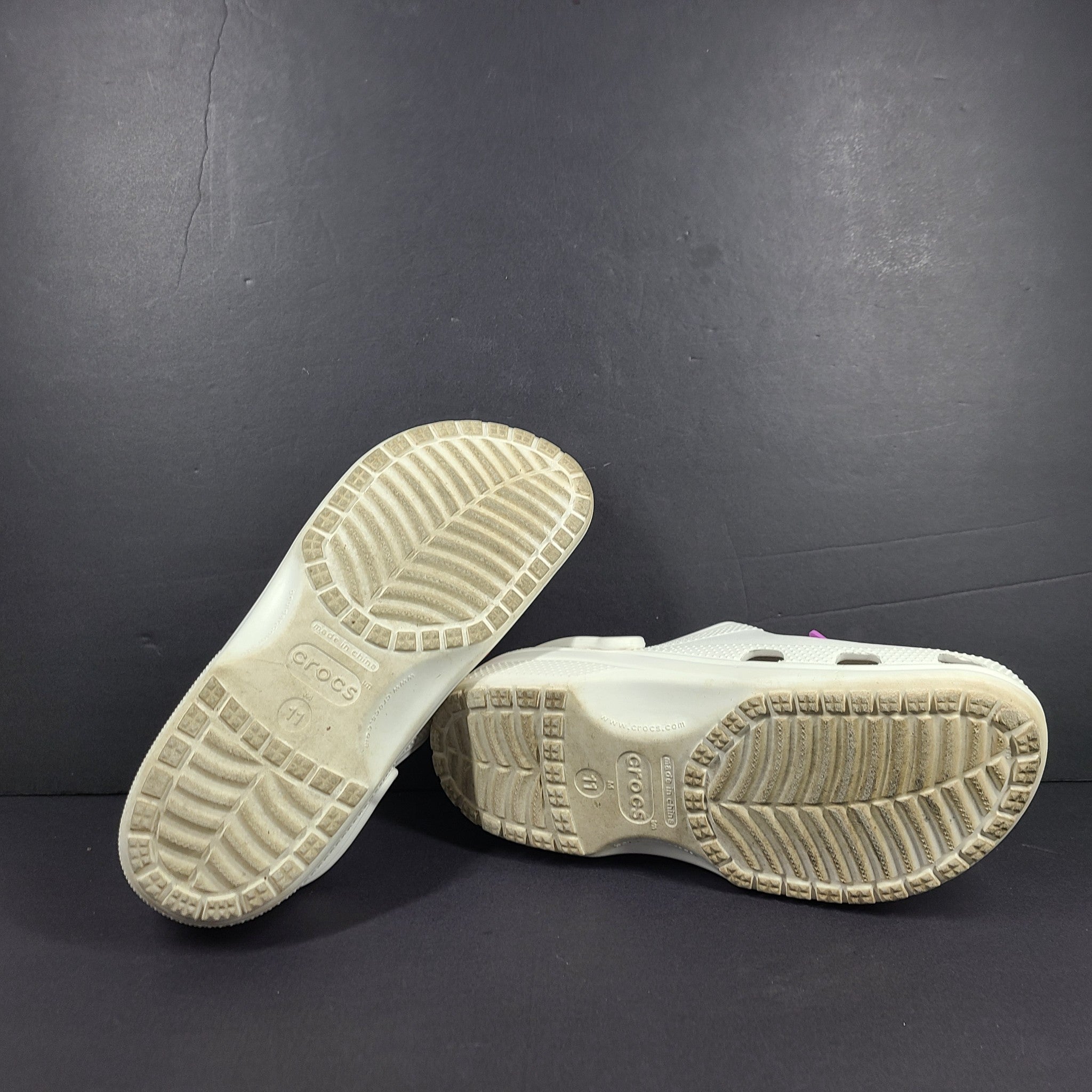 Crocs Men's Classic Clogs Slides With Jibbitz Loafers Sandals White Sz M 11