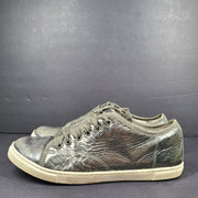 Lanvin Women's Patent Cap Toe Leather Fashion Sneaker Metallic Gray Size 8 (39)
