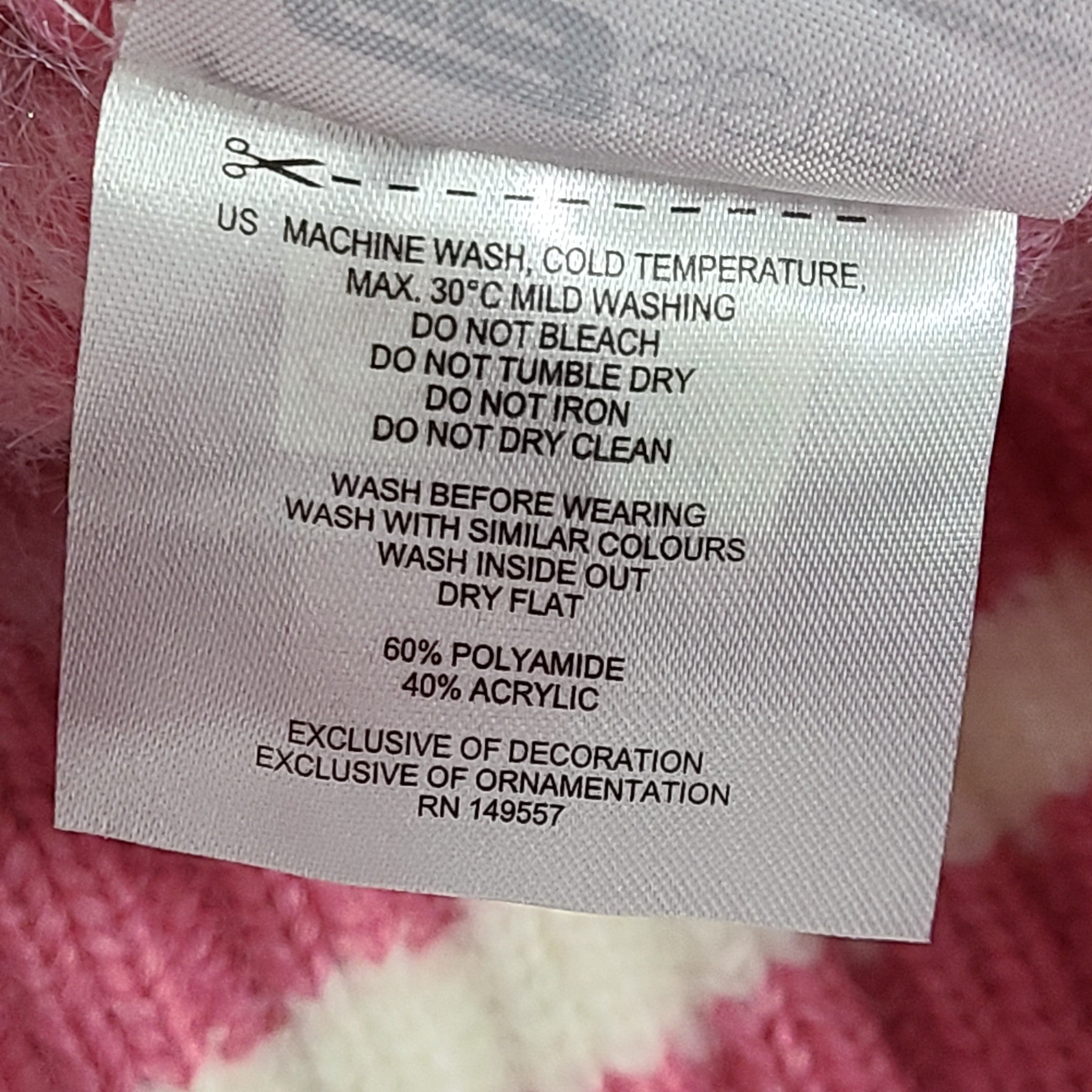 FB Sister Women's Cardigan Buttoned Sweater Soft Floral Knit Pink Sz M