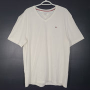 Tommy Hilfiger Men's Slim Fit Solid V-Neck T-Shirt 78J7087 Basic White Sz XXL