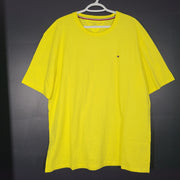 Tommy Hilfiger Men's Solid Crewneck T-Shirt 7849804 Cotton Bright Yellow Sz XXL