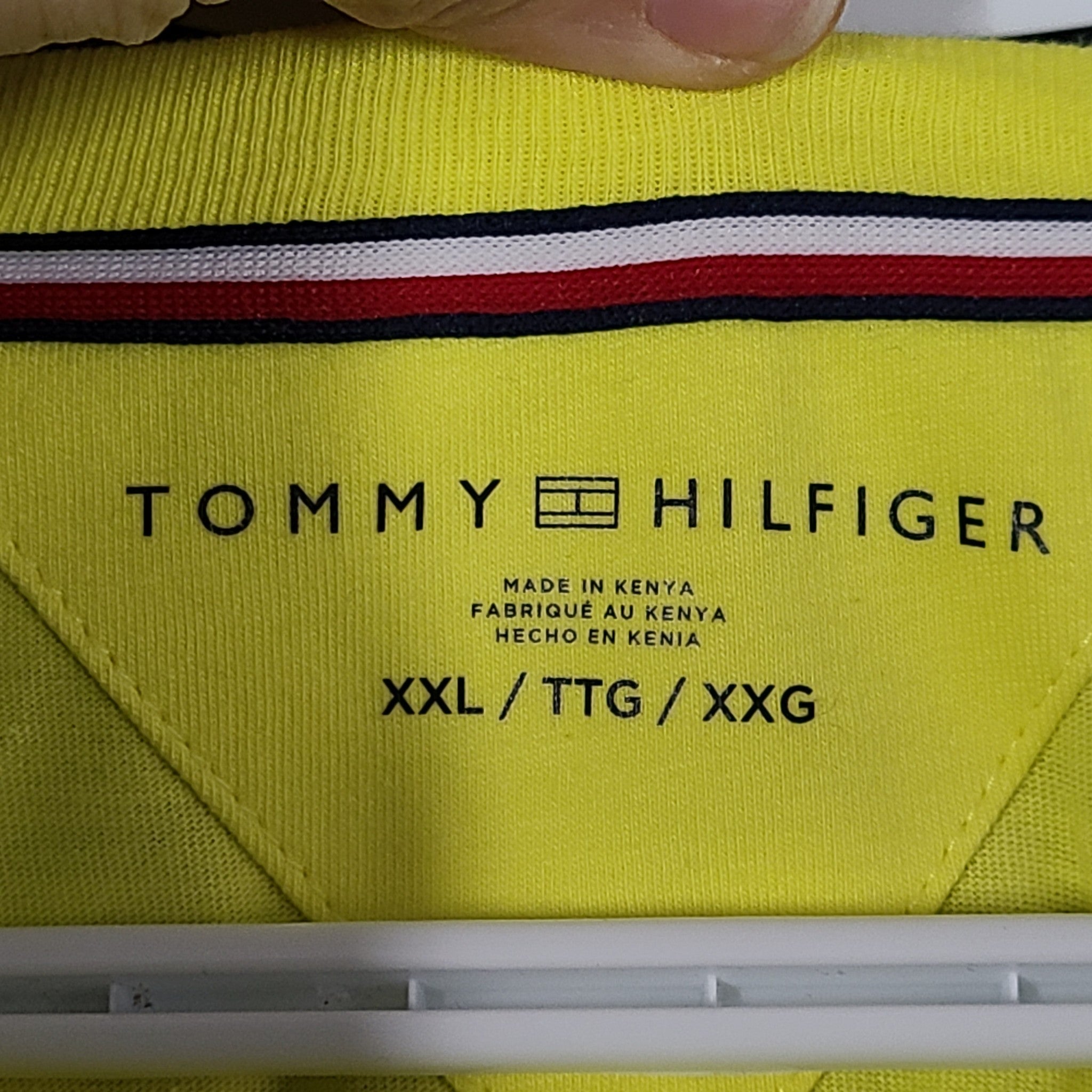 Tommy Hilfiger Men's Solid Crewneck T-Shirt 7849804 Cotton Bright Yellow Sz XXL