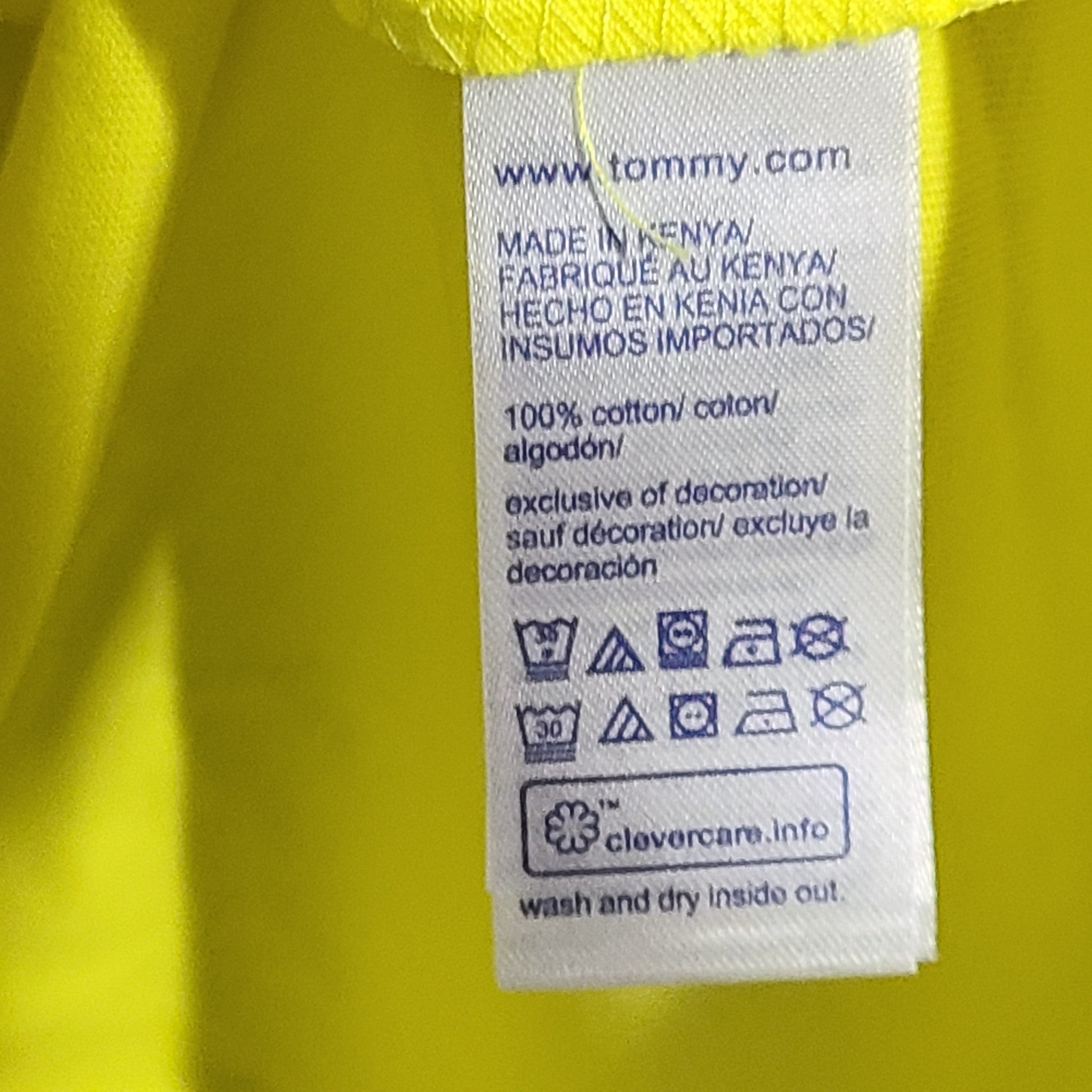 Tommy Hilfiger Men's Solid Crewneck T-Shirt 7849804 Cotton Bright Yellow Sz XXL