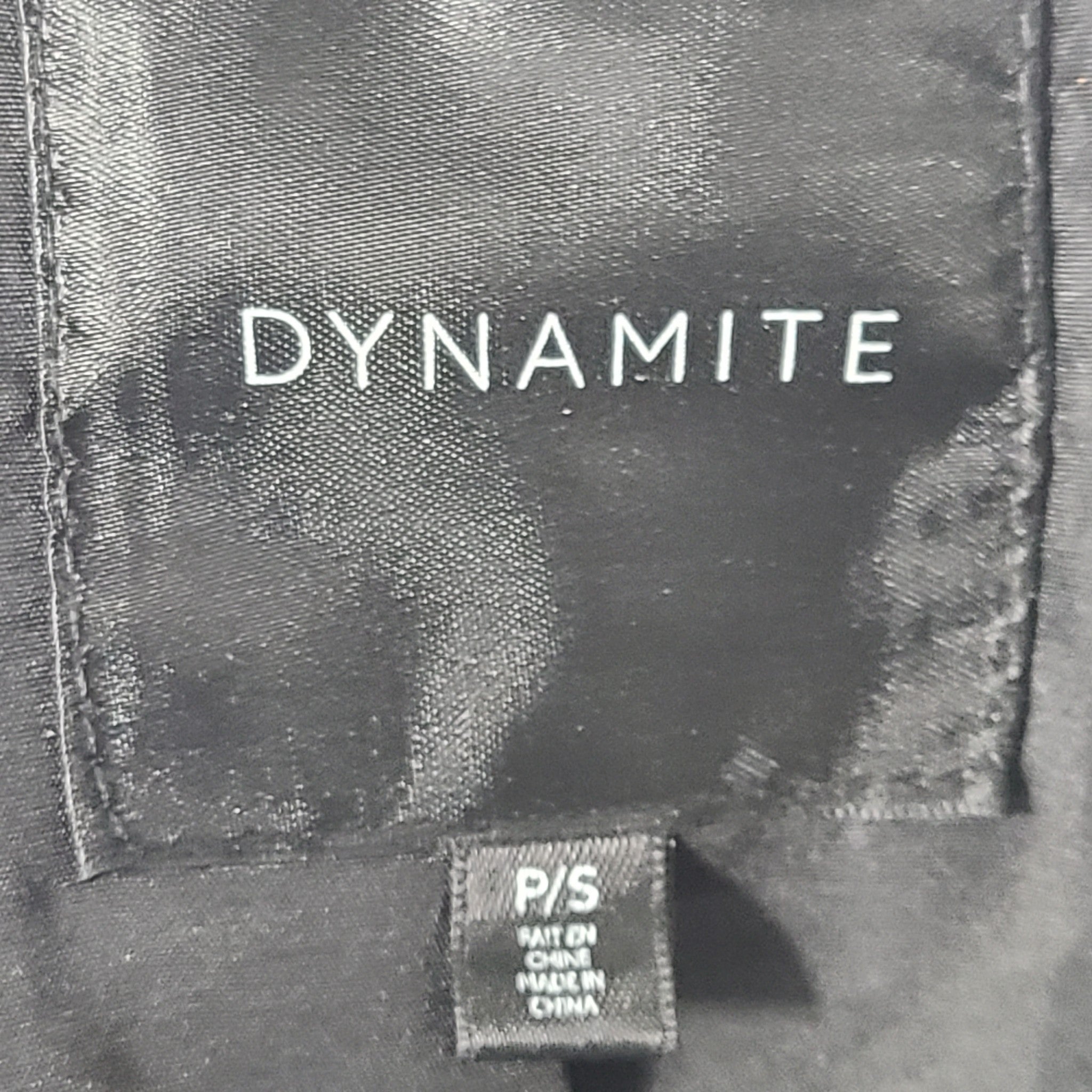 Dynamite Women's Berlin Oversized Moto Jacket Faux Leather Lined Black Sz S