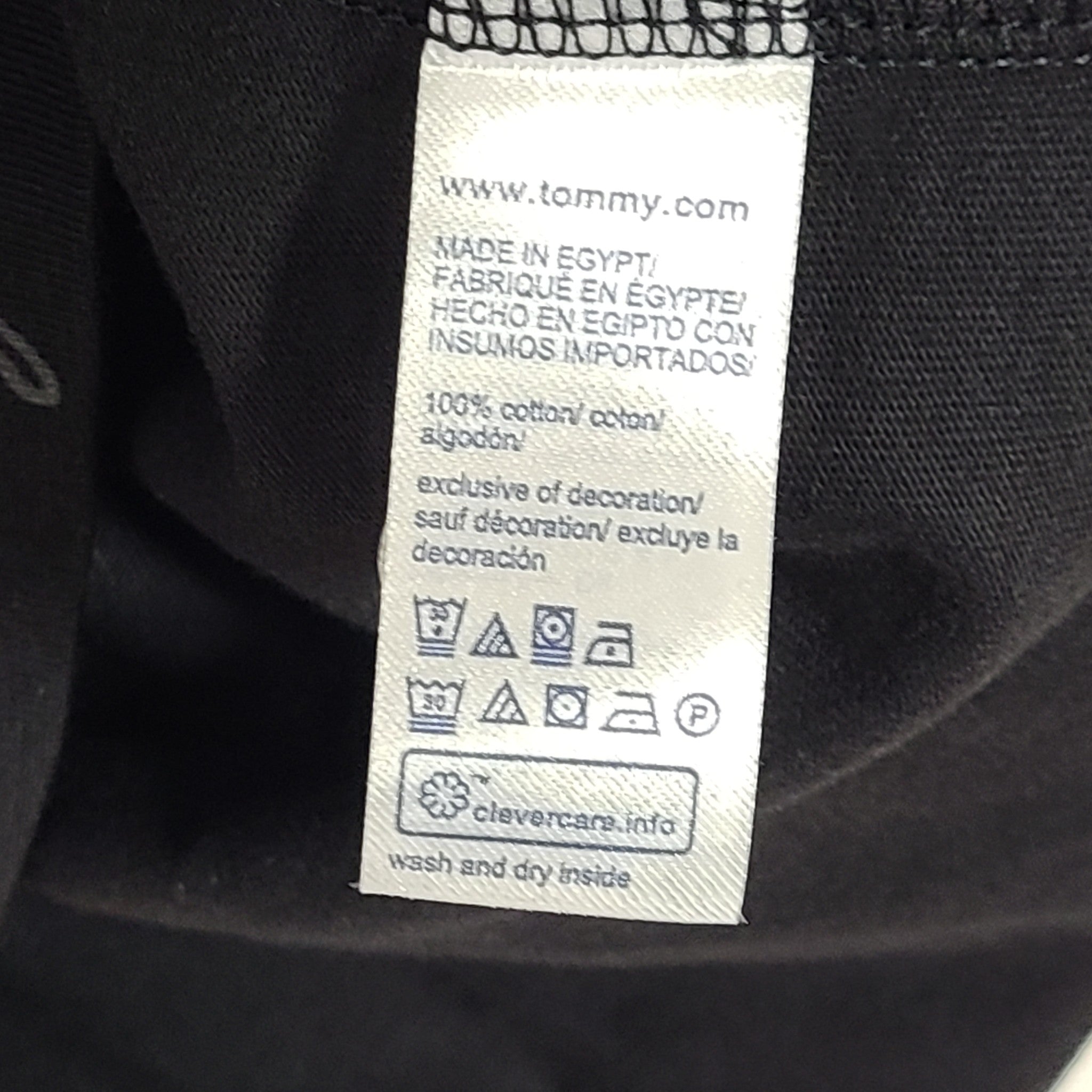 Tommy Hilfiger Men's Essential Script Logo Crewneck T-Shirt Cotton Black Sz XL
