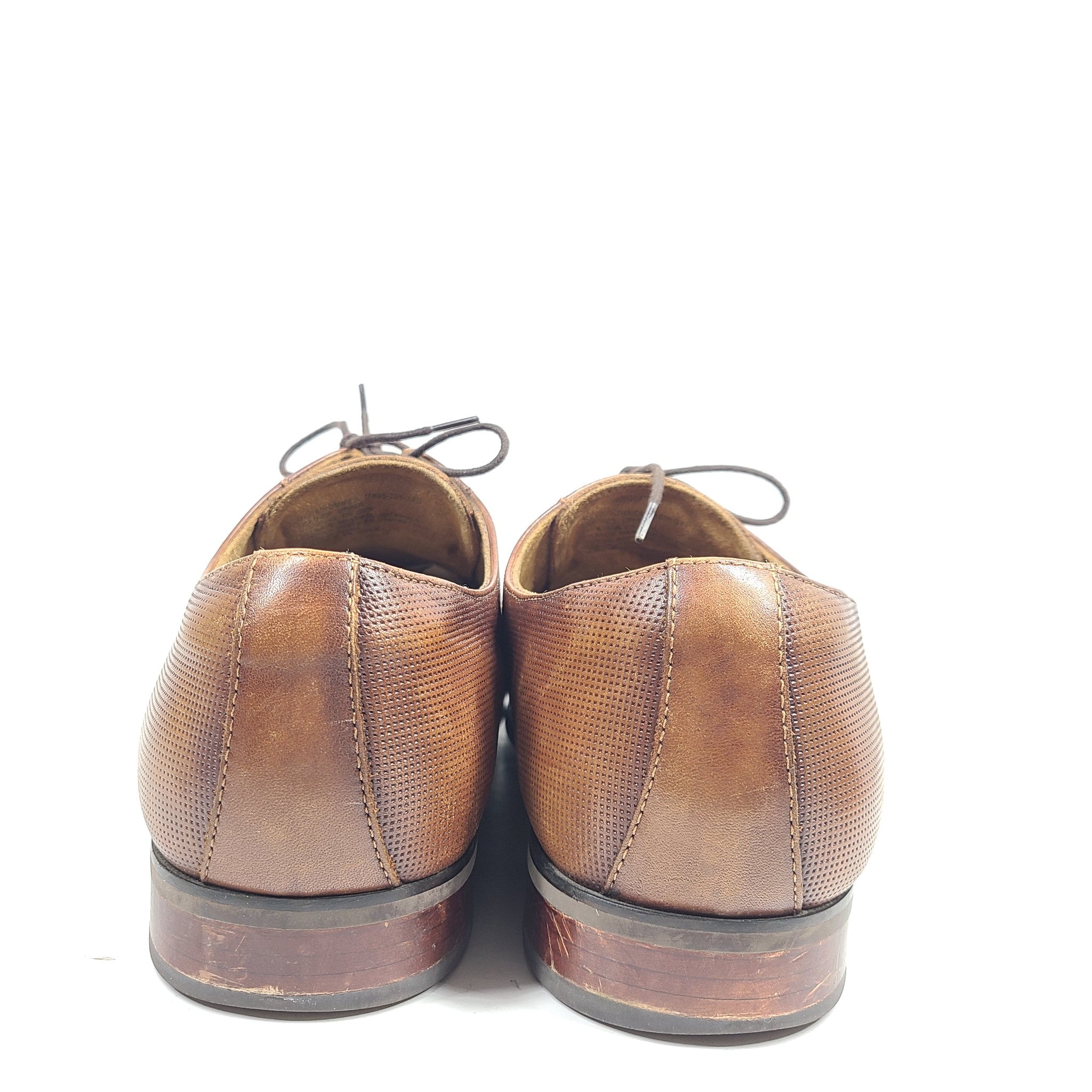 Florsheim Men's Postino Plain Toe Oxford Leather Shoes Cognac Brown US 12D