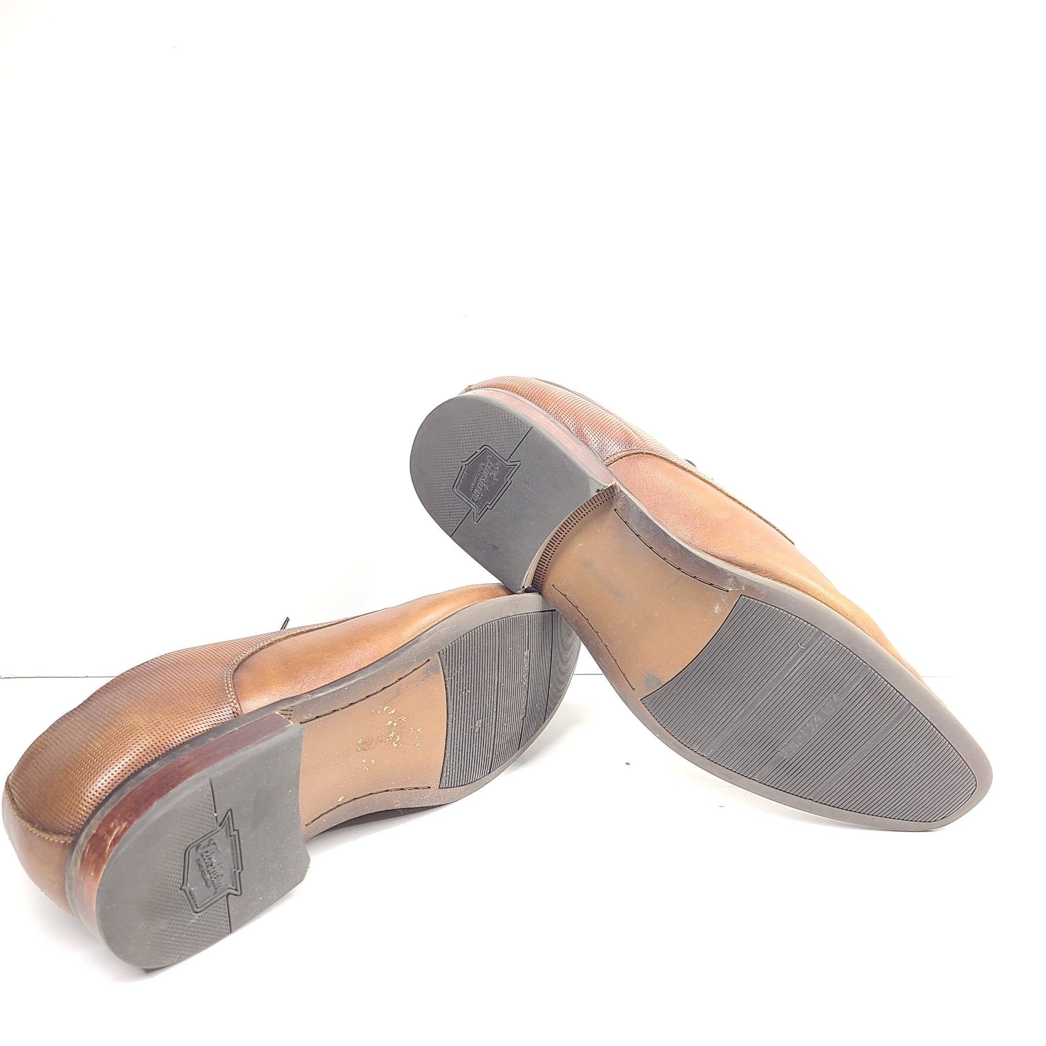 Florsheim Men's Postino Plain Toe Oxford Leather Shoes Cognac Brown US 12D