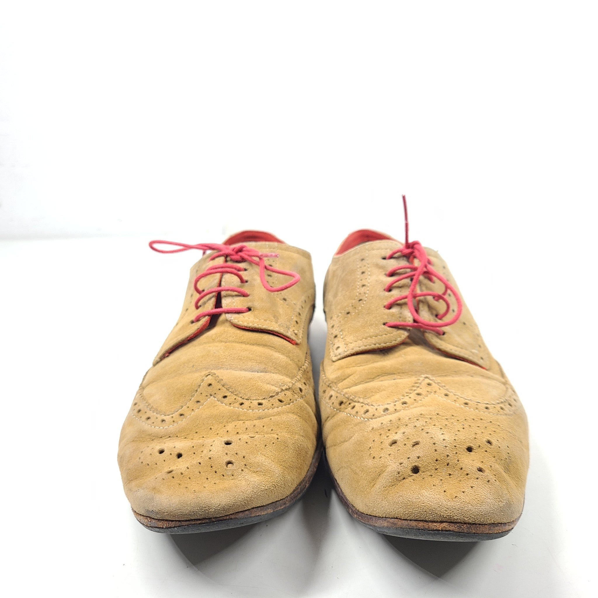 Hugo Boss Men's Suede Wingtip Dress Shoes Brogue Lace Up Oxford Sz 9