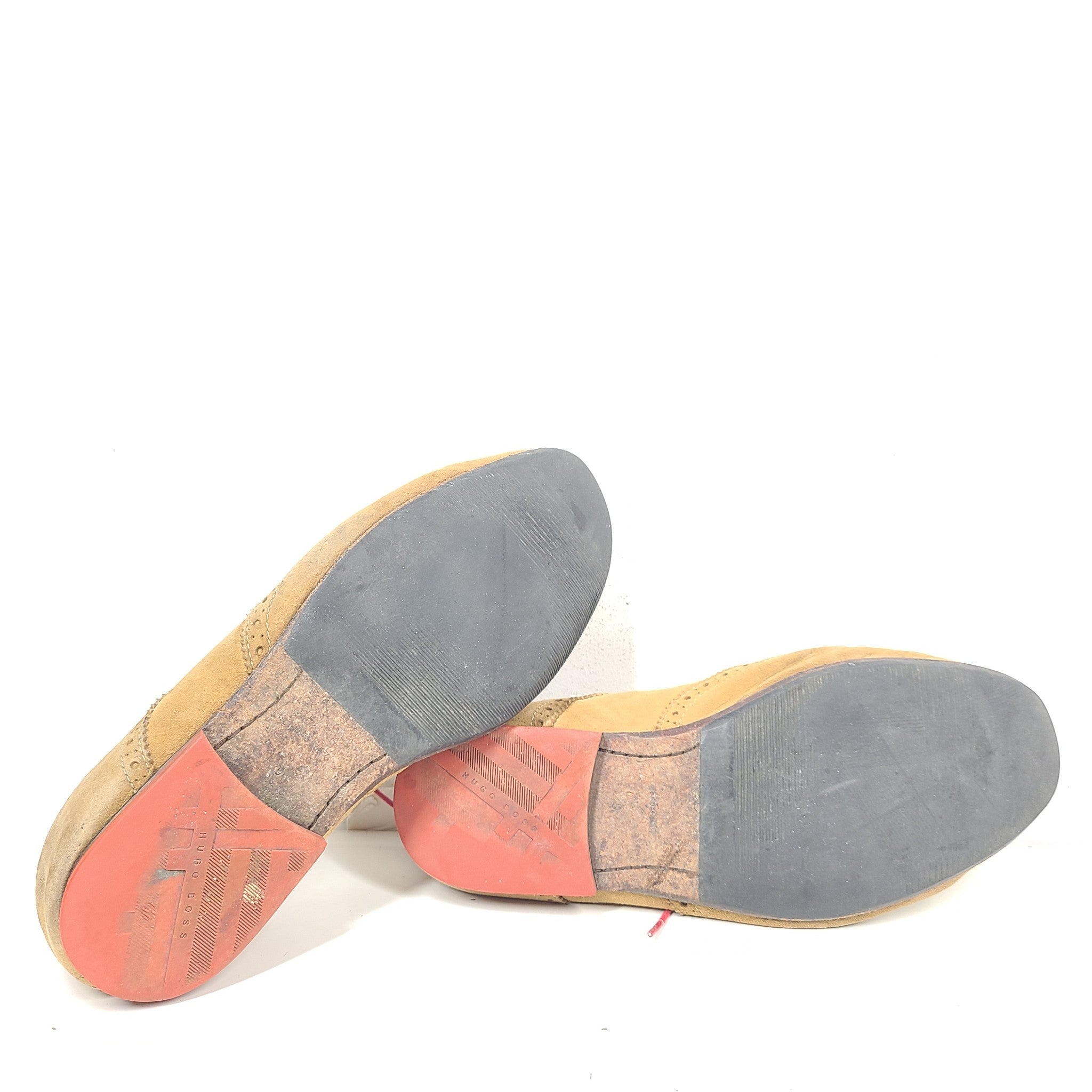 Hugo Boss Men's Suede Wingtip Dress Shoes Brogue Lace Up Oxford Sz 9