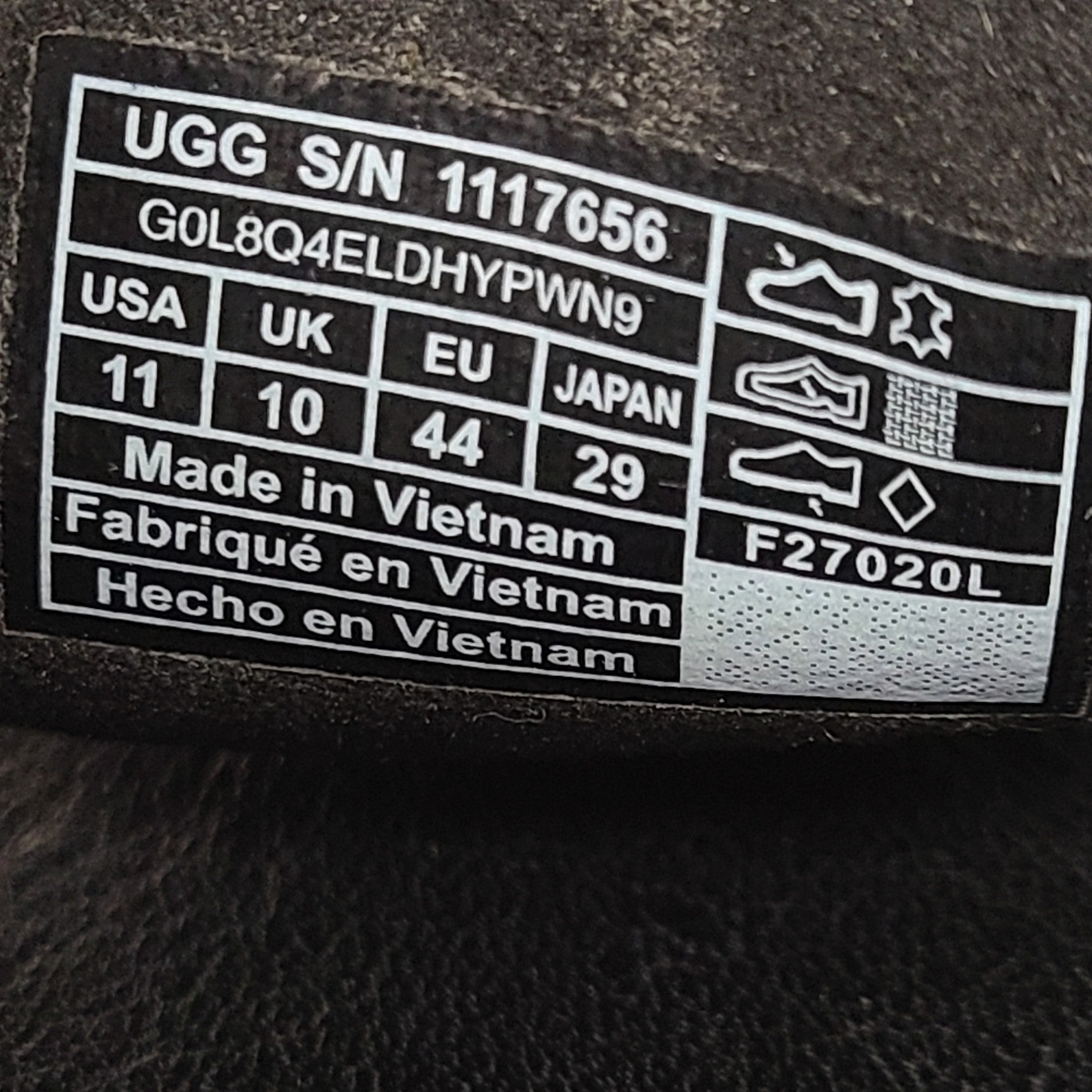 UGG Men's Seaside Slide 1117656 Leather Sandals EVA Footbed Black Sz 11