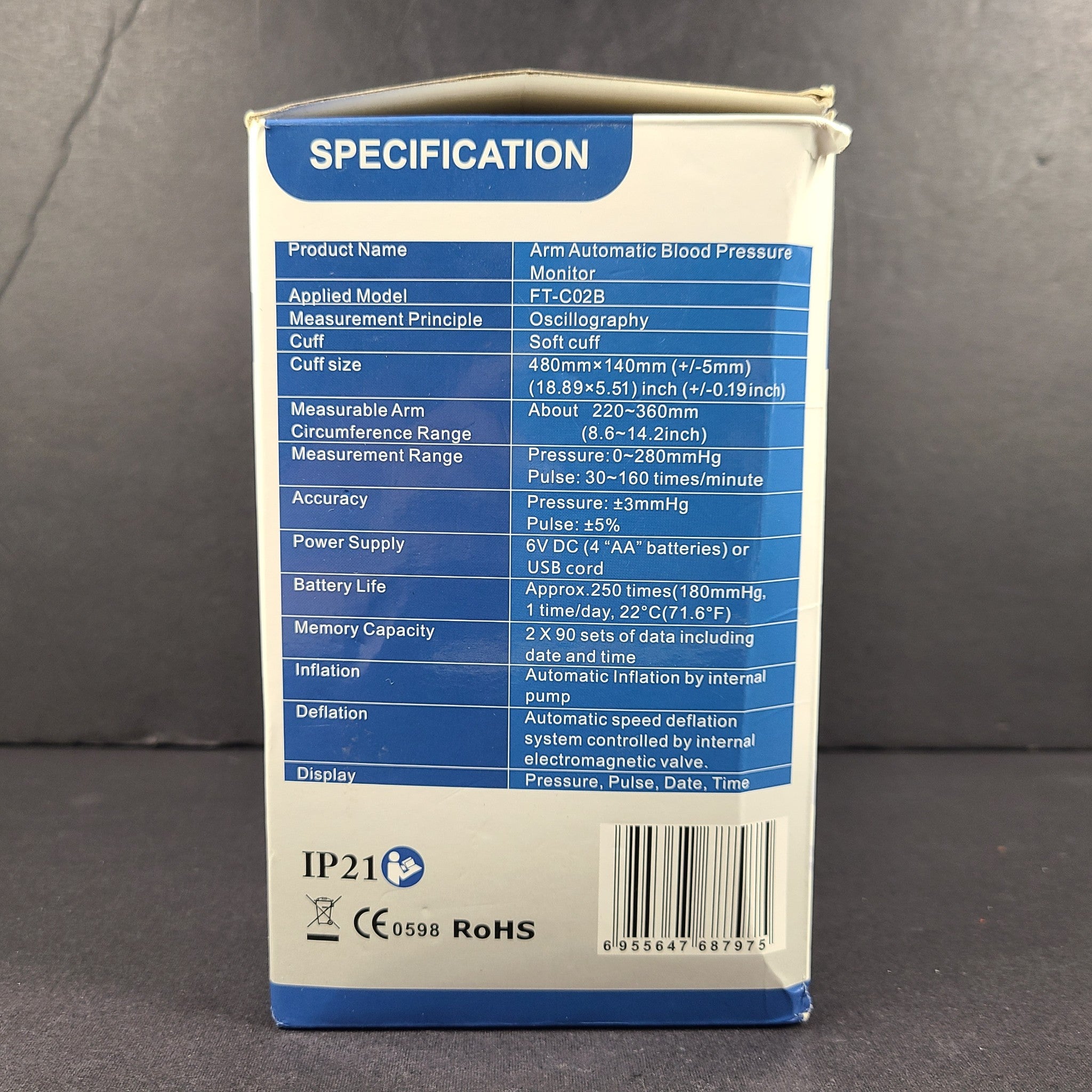 FDK Automatic Electronic Blood Pressure Upper Arm Monitor FT-C02B