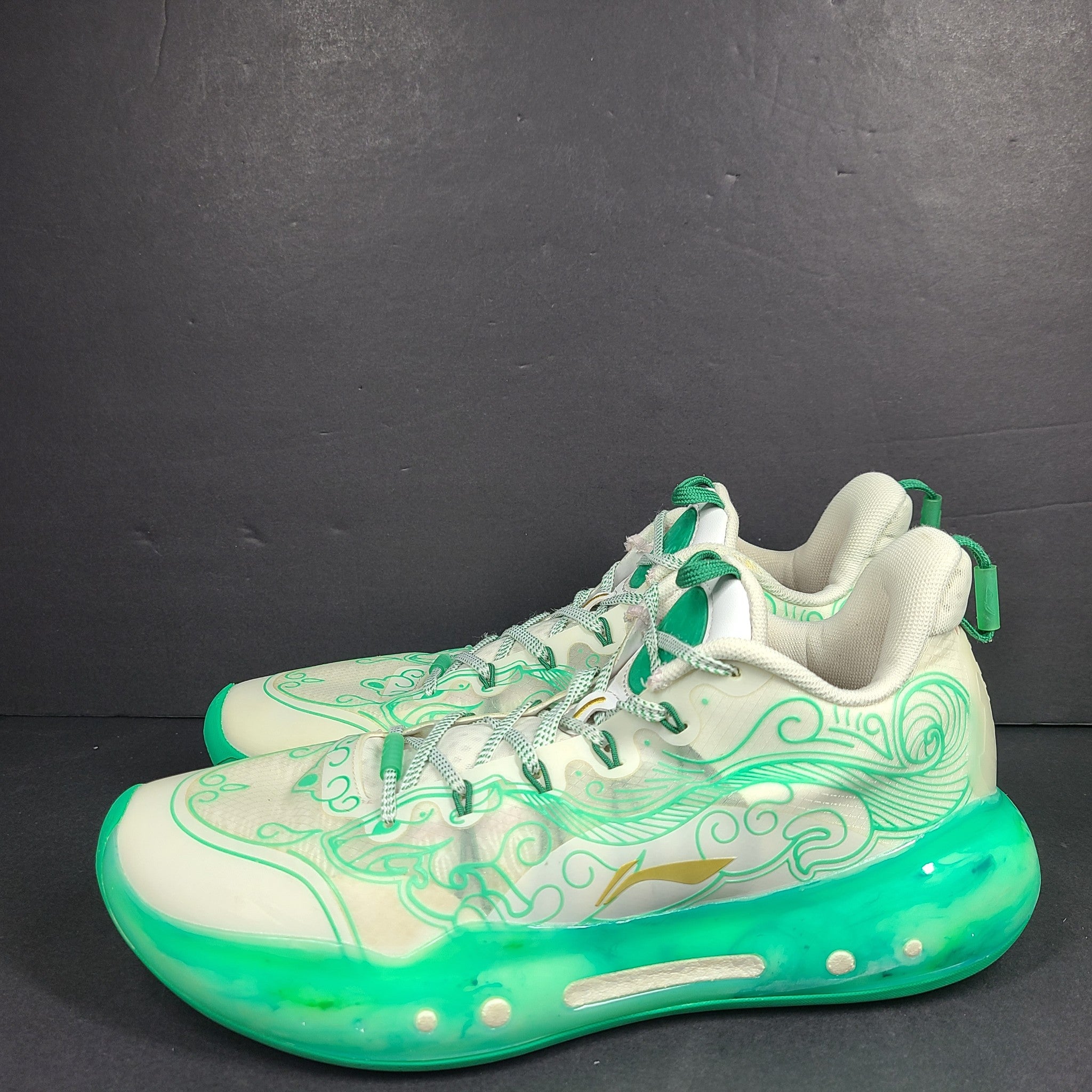 Li-Ning Men's Yushuai 14 Low 'White Tiger Amulet' ABAR123-52 Sneakers Shoes Sz 9