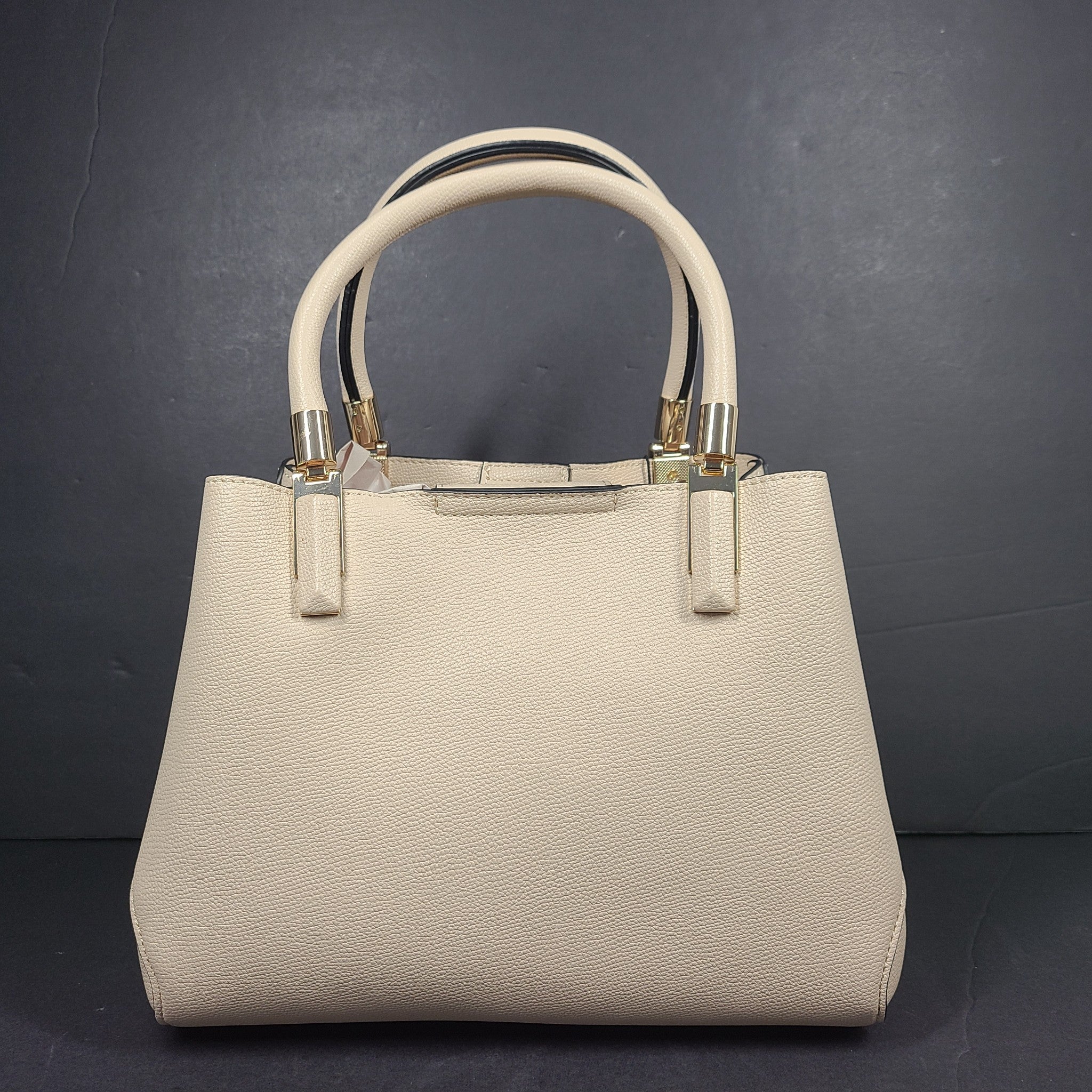 Dune London Drayyson Padlock Shoulder Crossbody Bag Faux Leather Ecru Cream