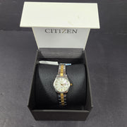 Citizen Women's Elegance Quartz Watch Mother of Pearl SIlver Gold EU6074-51D